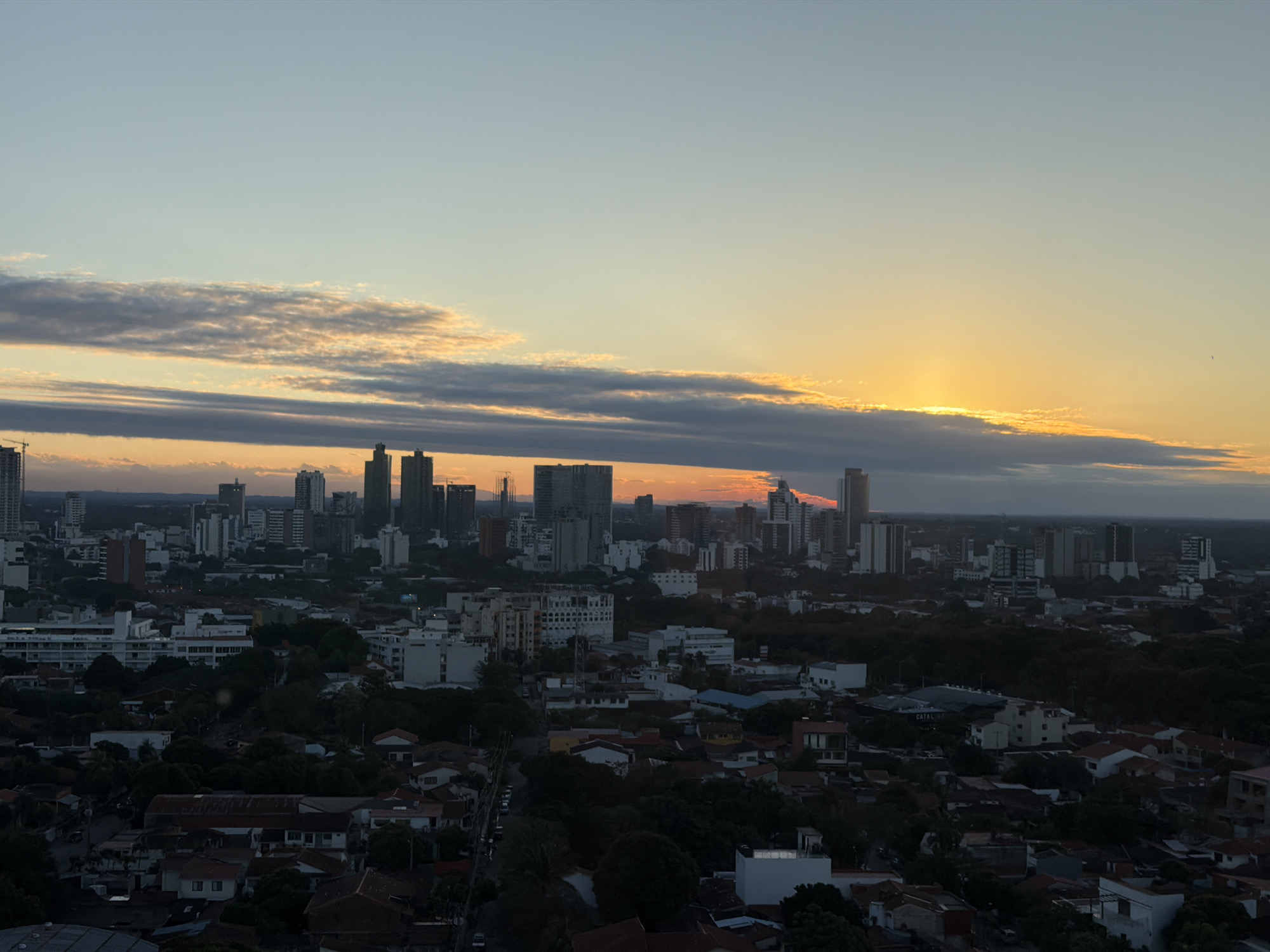 Sunset panorama over Santa Cruz de la Sierra, Bolivia
