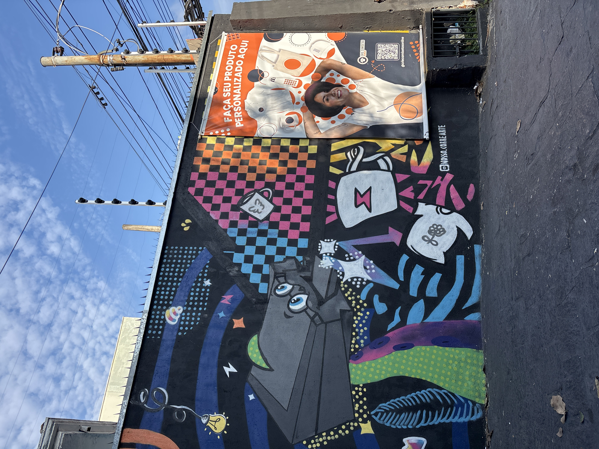 Street art mural documented by witnesses in São Paulo