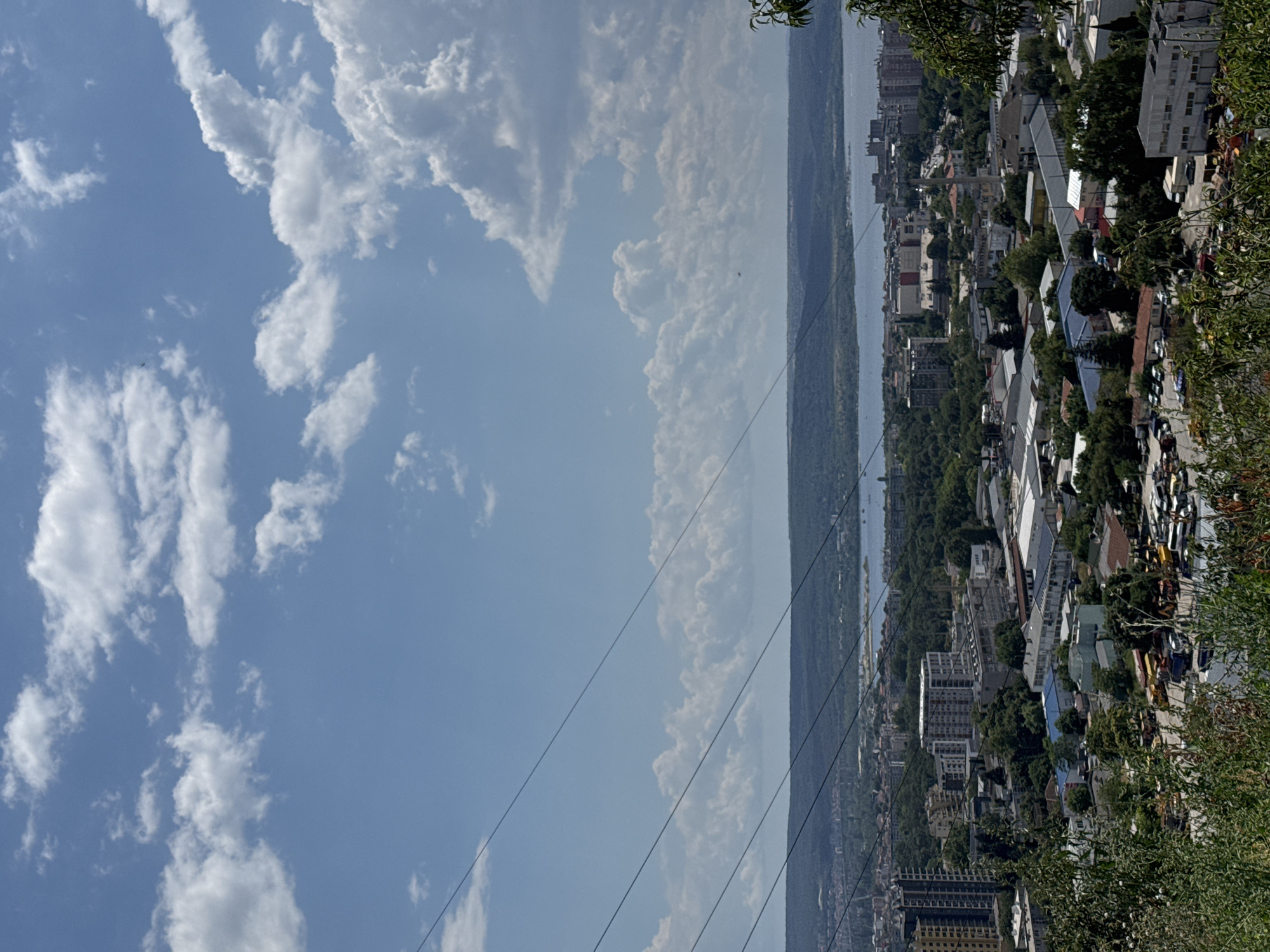 Circus tent and city views on a summer morning in Varna
