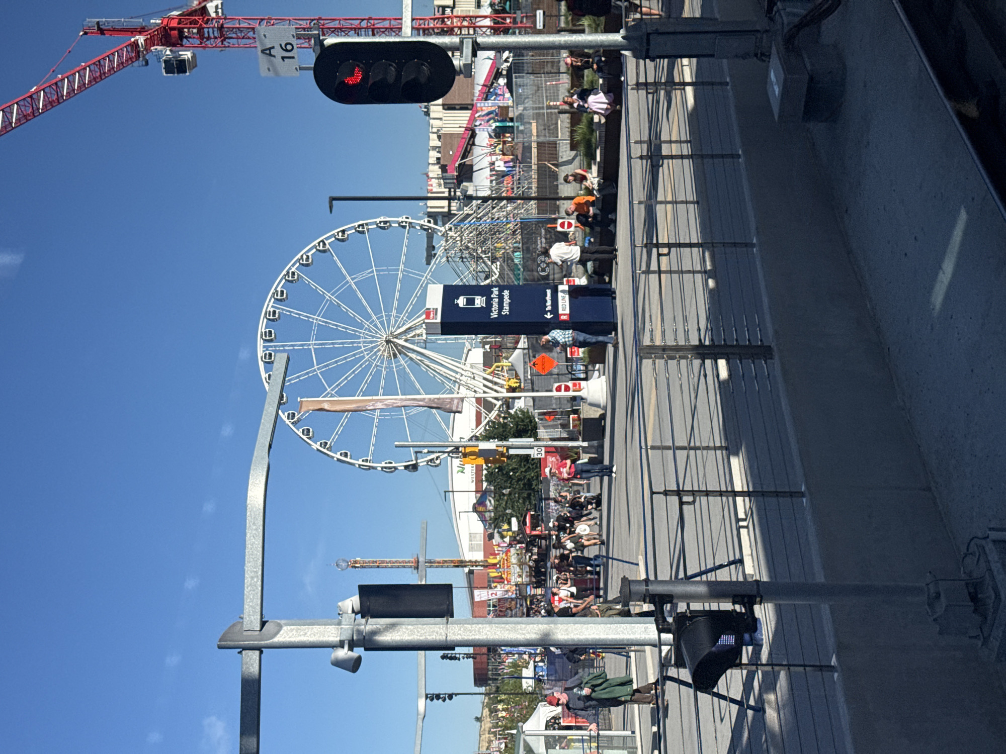 Sunny day at the Calgary Stampede midway