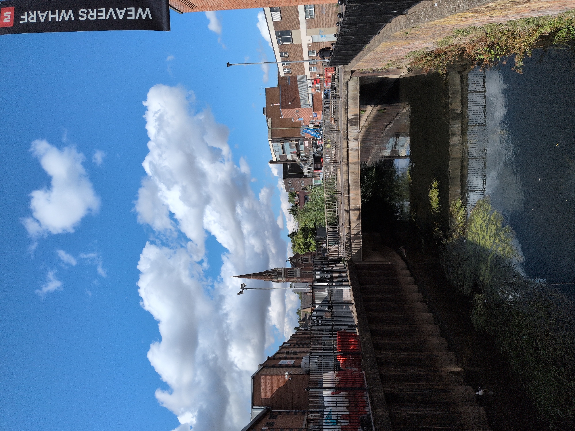 Kidderminster town centre: Weavers Wharf, canal, and civic landmarks