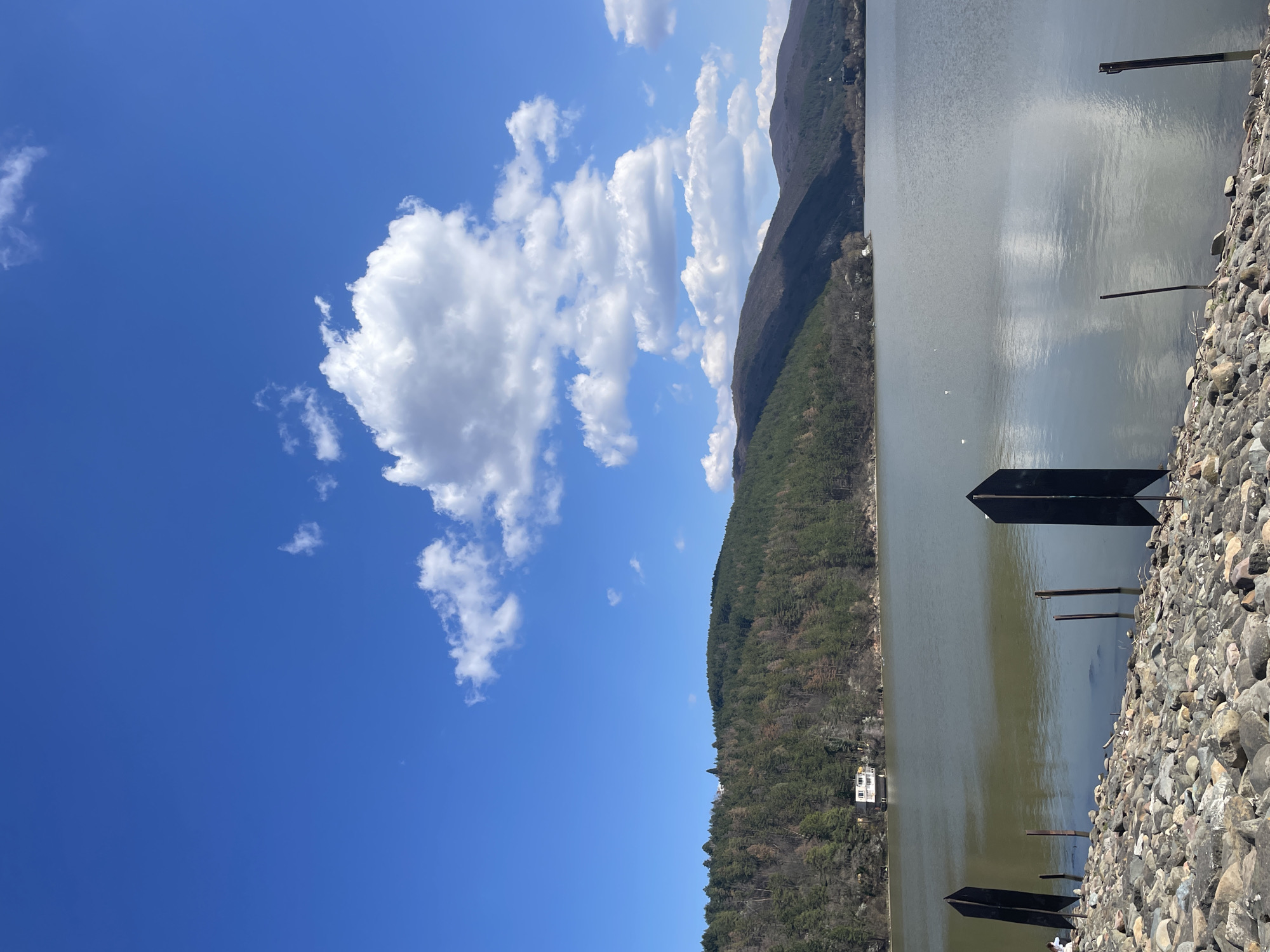 Lake Pancharevo scenic views documented under cloudy skies