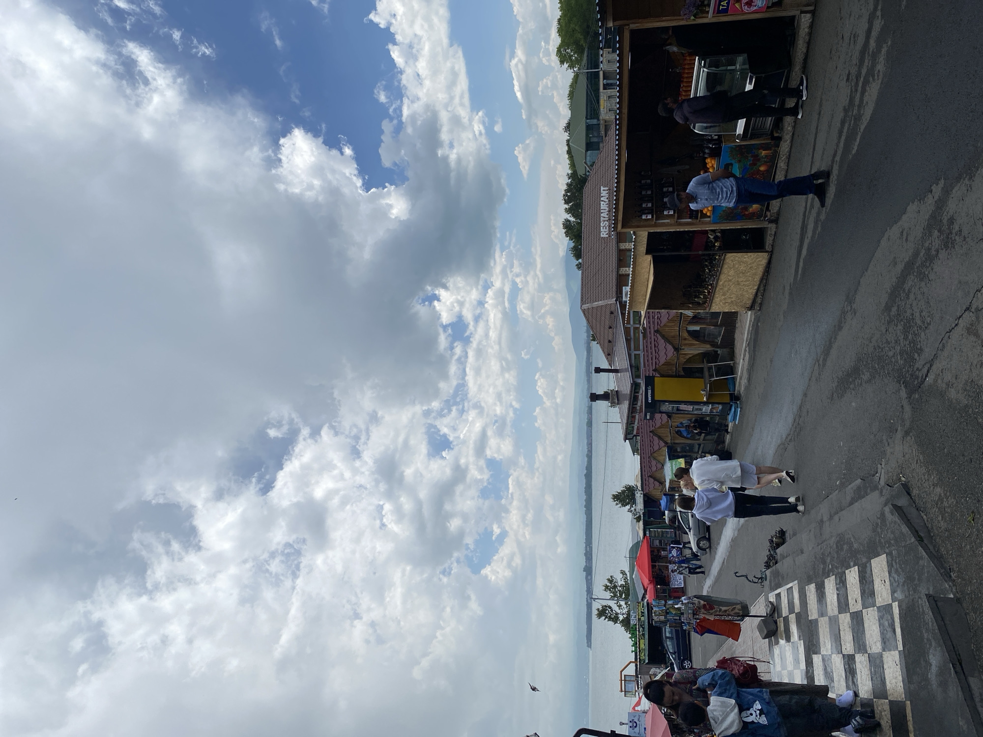 A busy morning at Lake Sevan: monastery, art, and rooftops