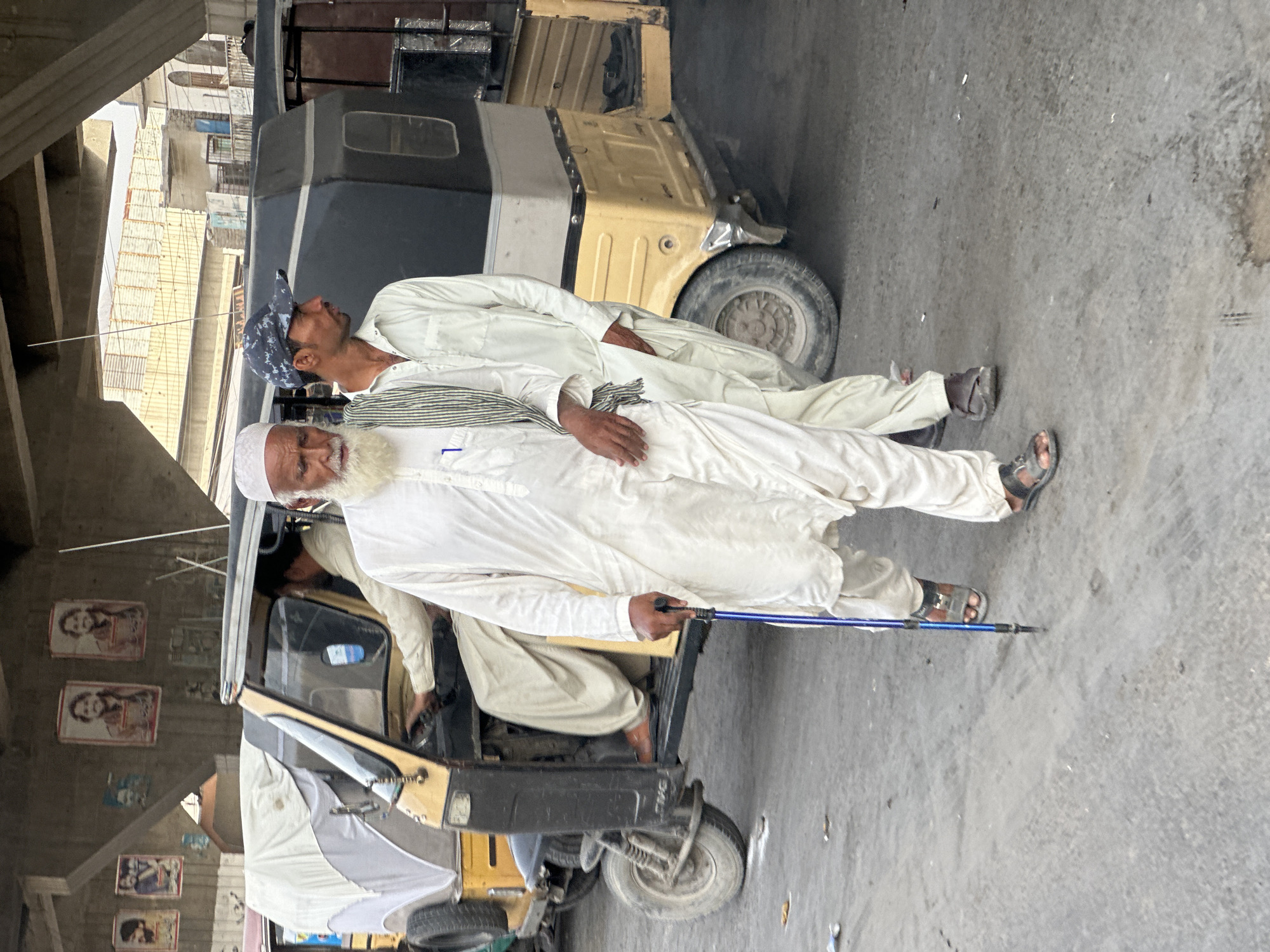 Men in traditional dress gather on Quetta streets