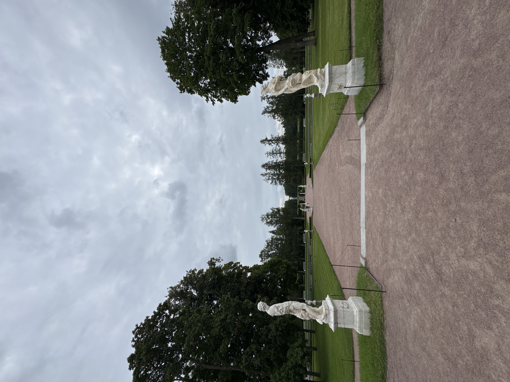 Catherine Park in bloom on a cloudy summer morning