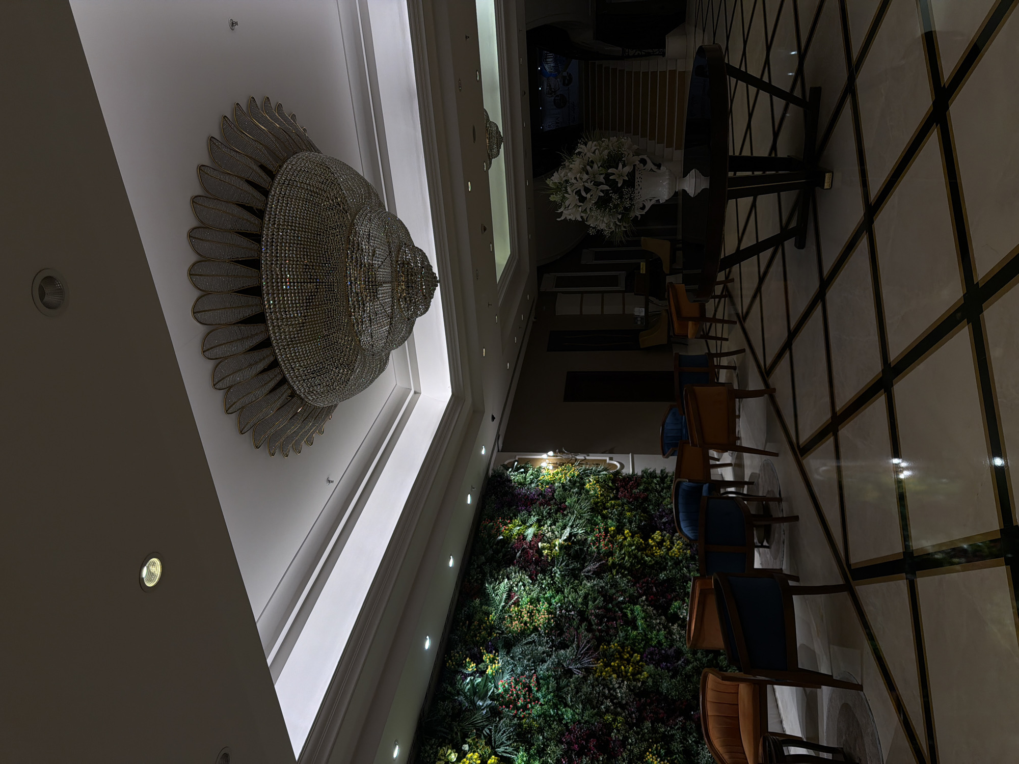 Ornate chandelier observed in Bağcılar building interior
