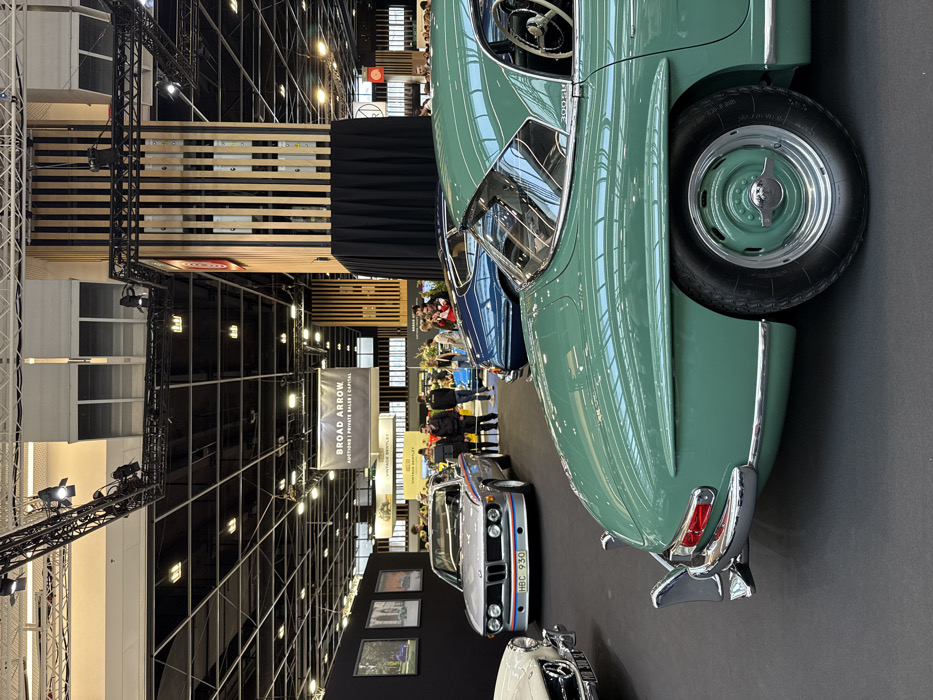 Classic car exhibition documented in Vanves exhibition hall