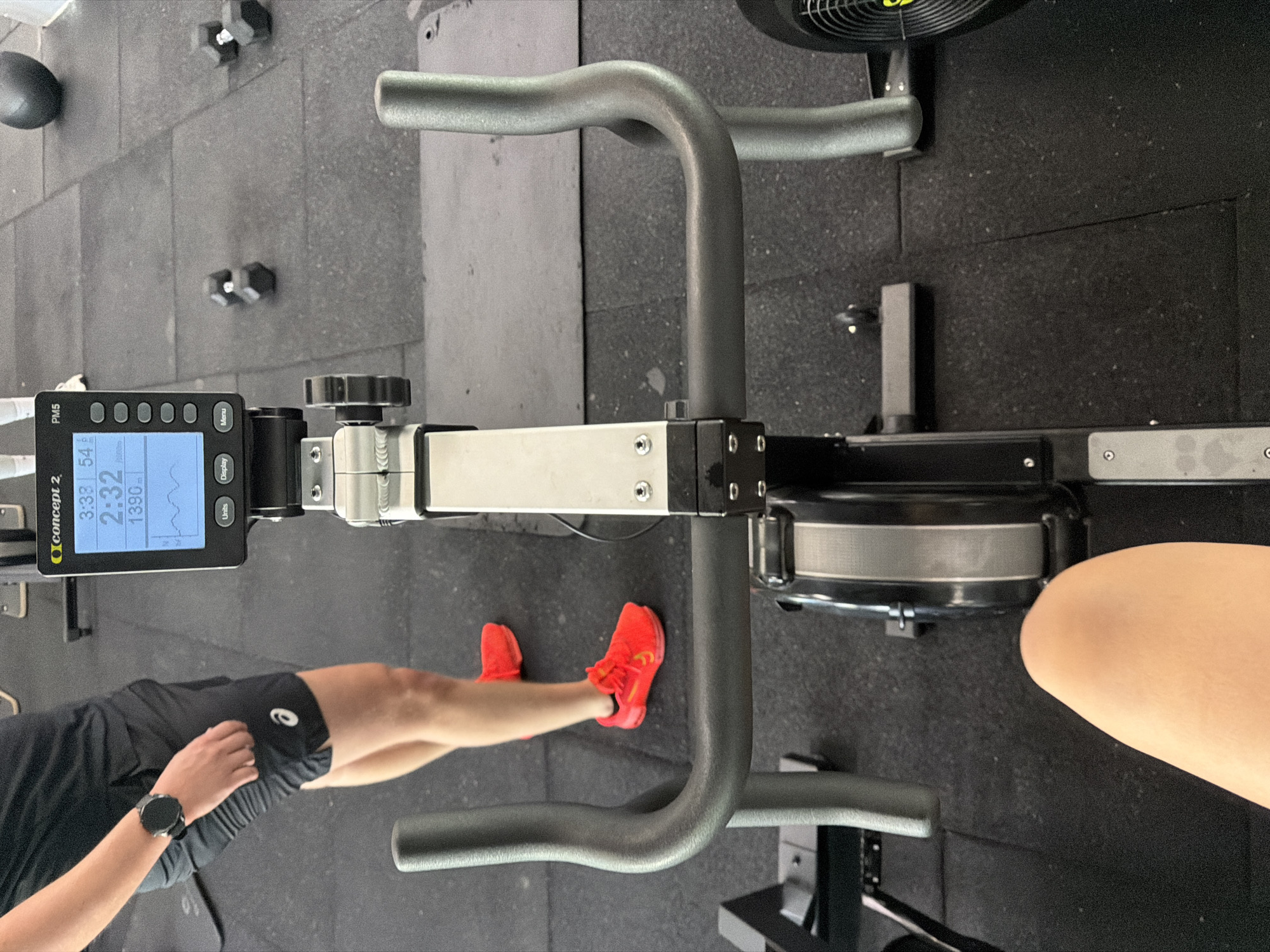 Rowing workout session captured in Sofia fitness facility