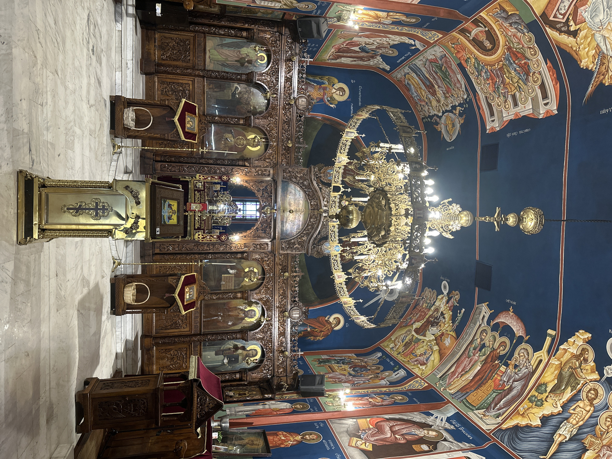 Orthodox church interior documented in Sofia, Bulgaria