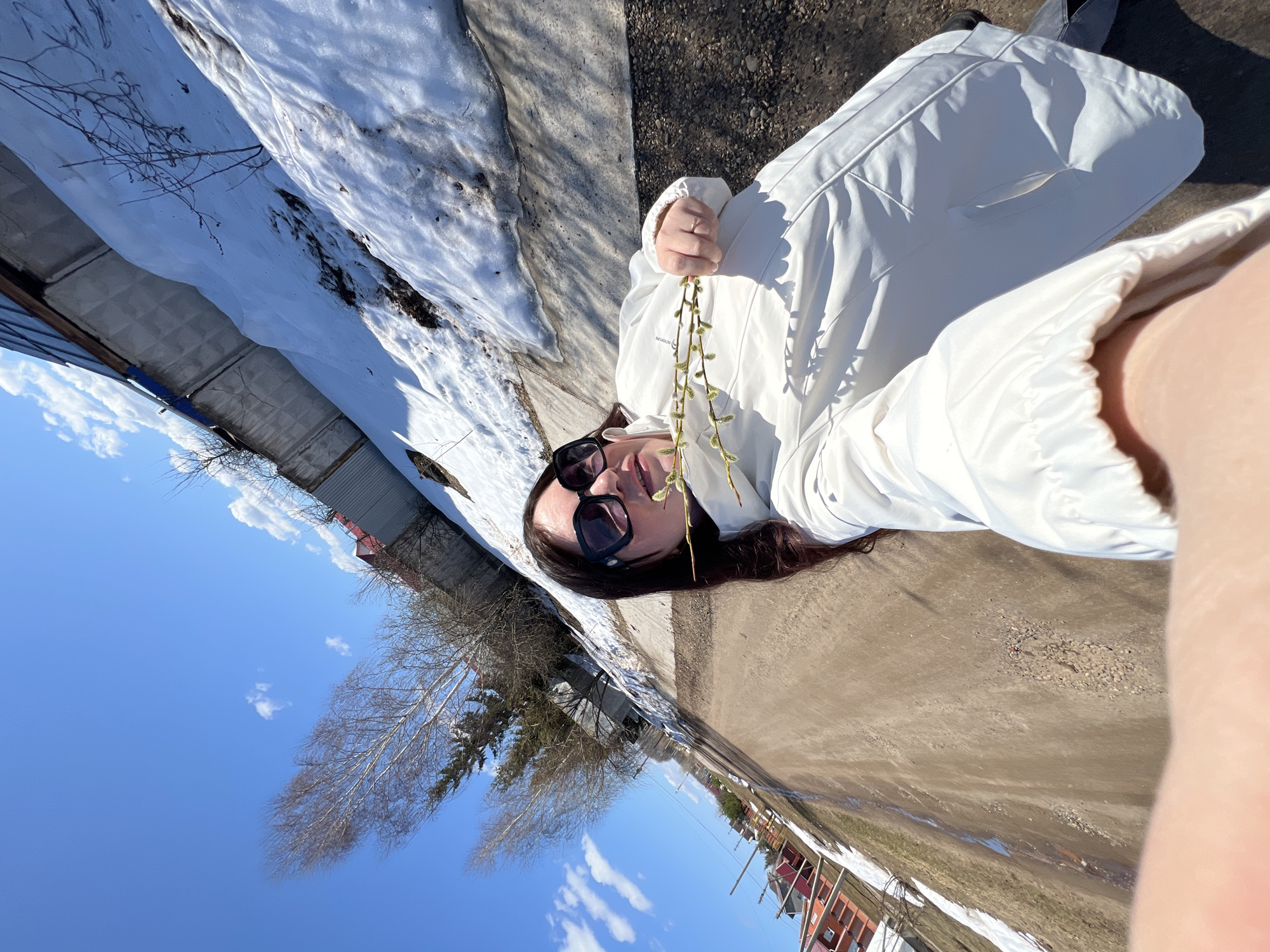 Spring photoshoot with baby captured on Noviy streets