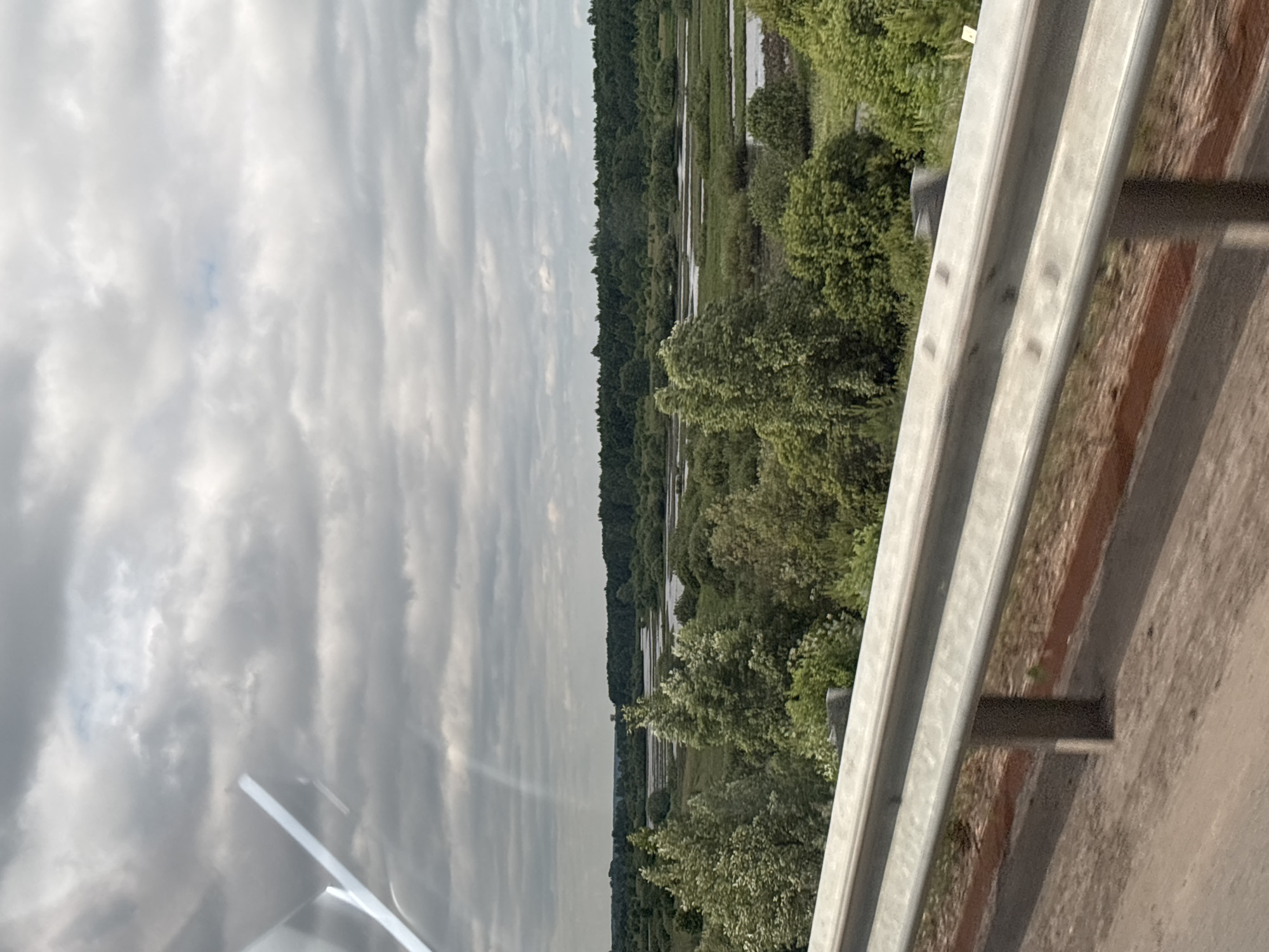 Morning drive through rural Kambarka countryside captured on video