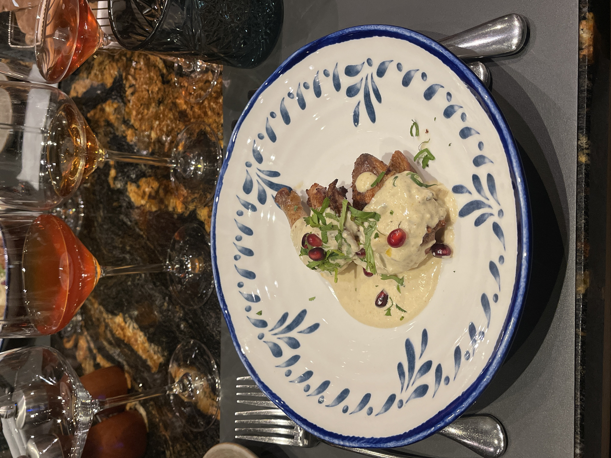 Multi-course meal documented at Riga restaurant Friday evening