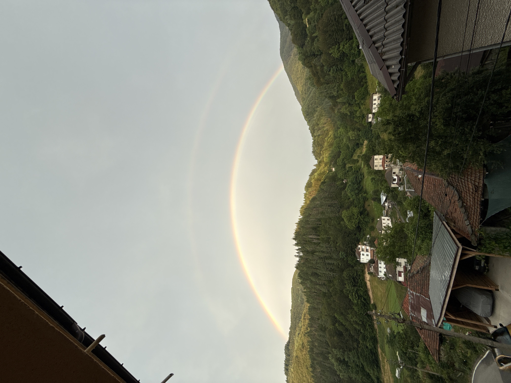 Post-storm evening at a Bulgarian village home and workspace