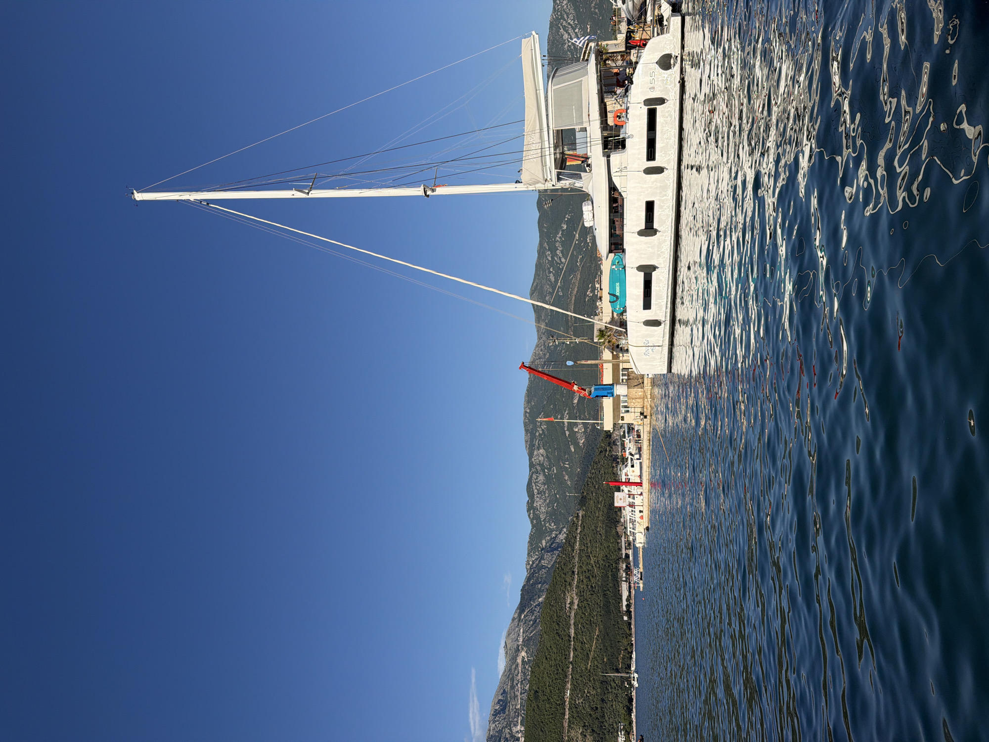 Budva marina and waterfront buzzing on a sunny afternoon