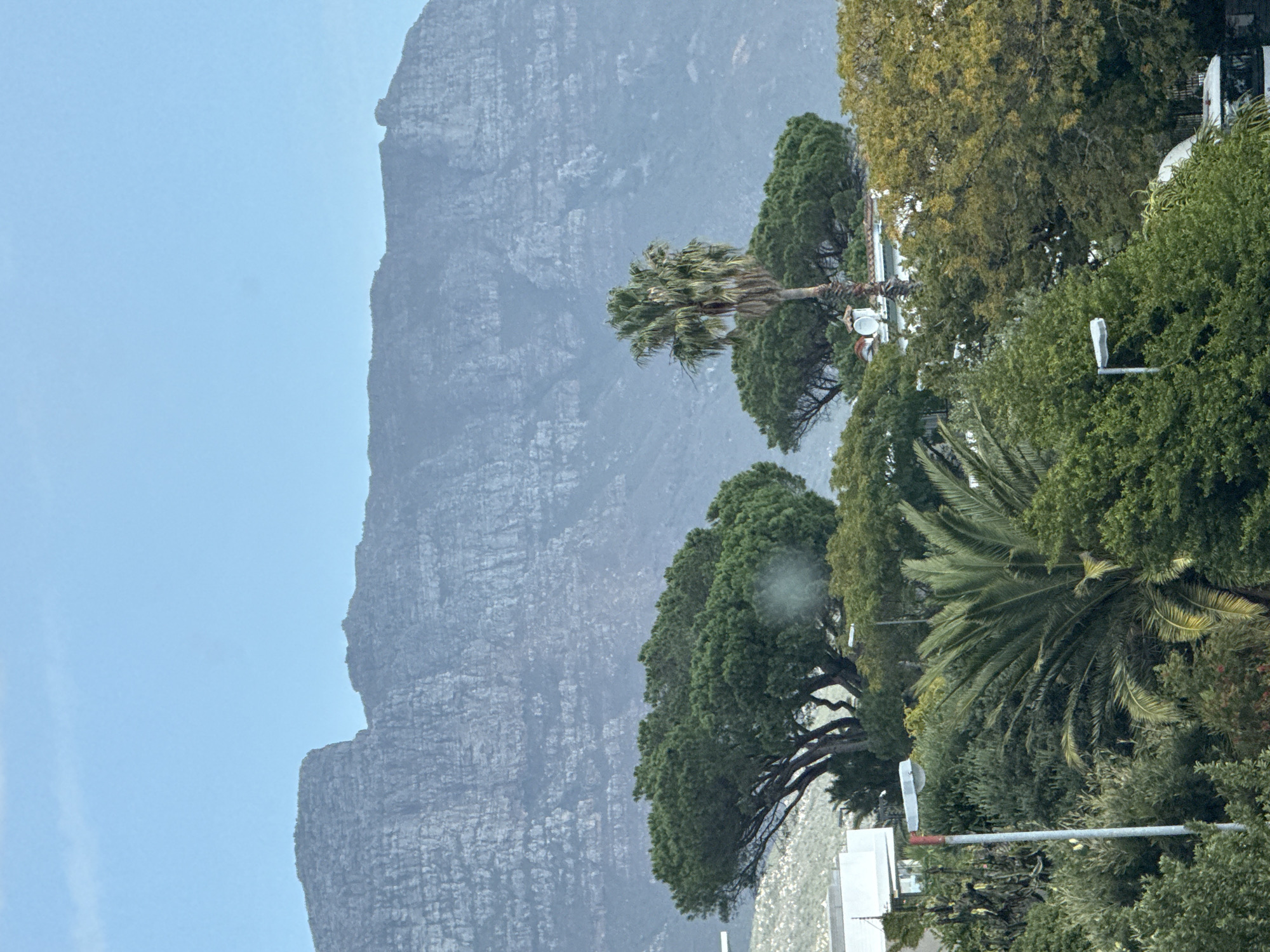 Scenic Cape Town landmarks observed, parachutist spotted near mountains