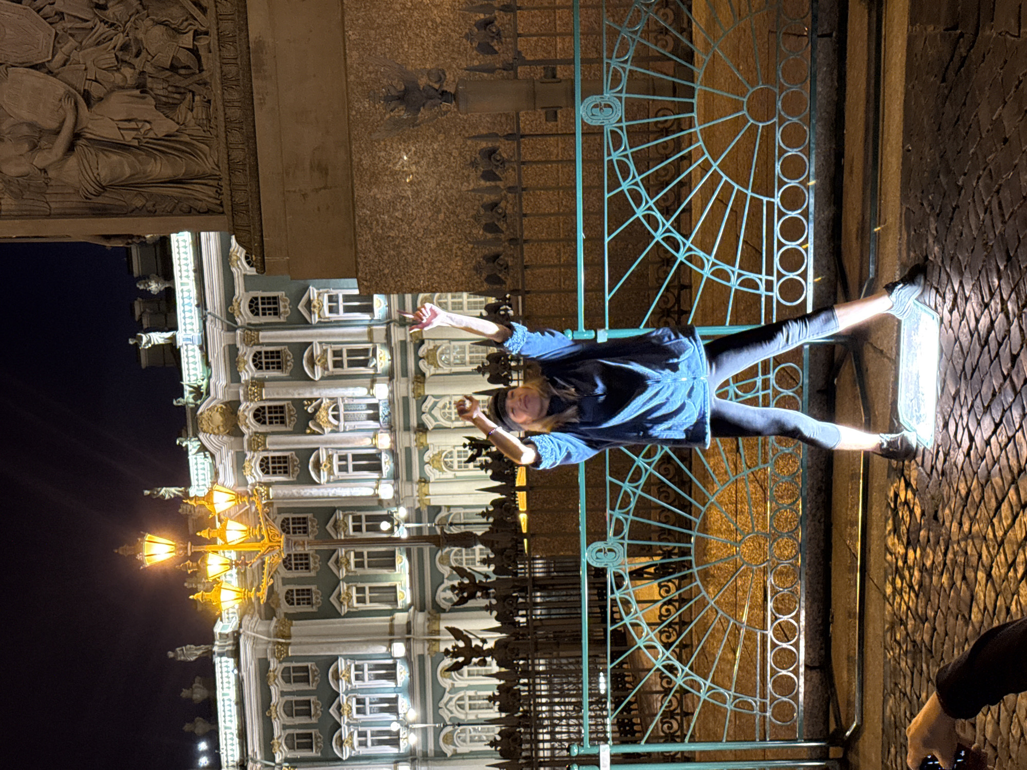 Late-night hangout at Palace Square, Saint Petersburg