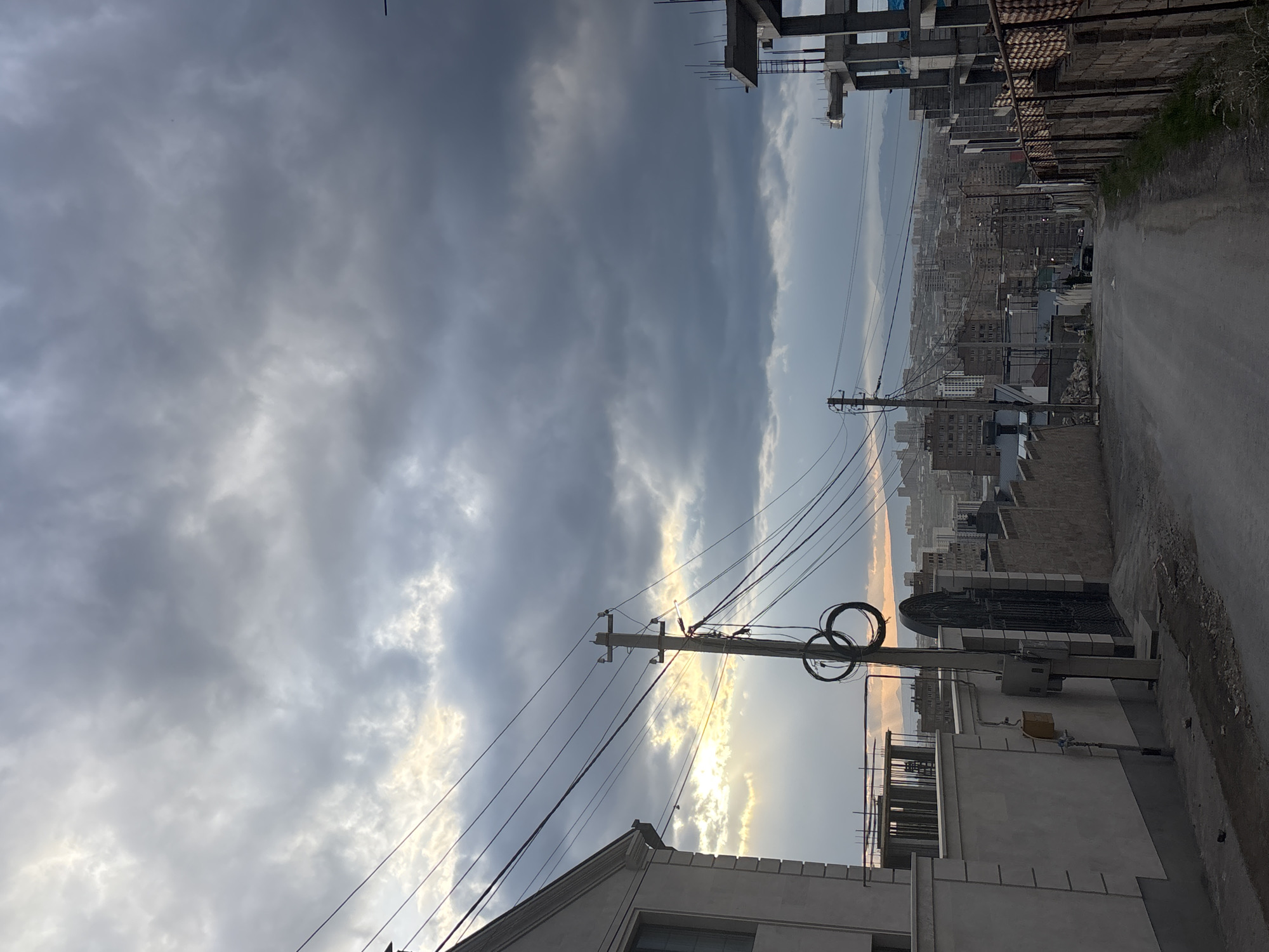 Dramatic skies documented over Arinj, Armenia construction zones
