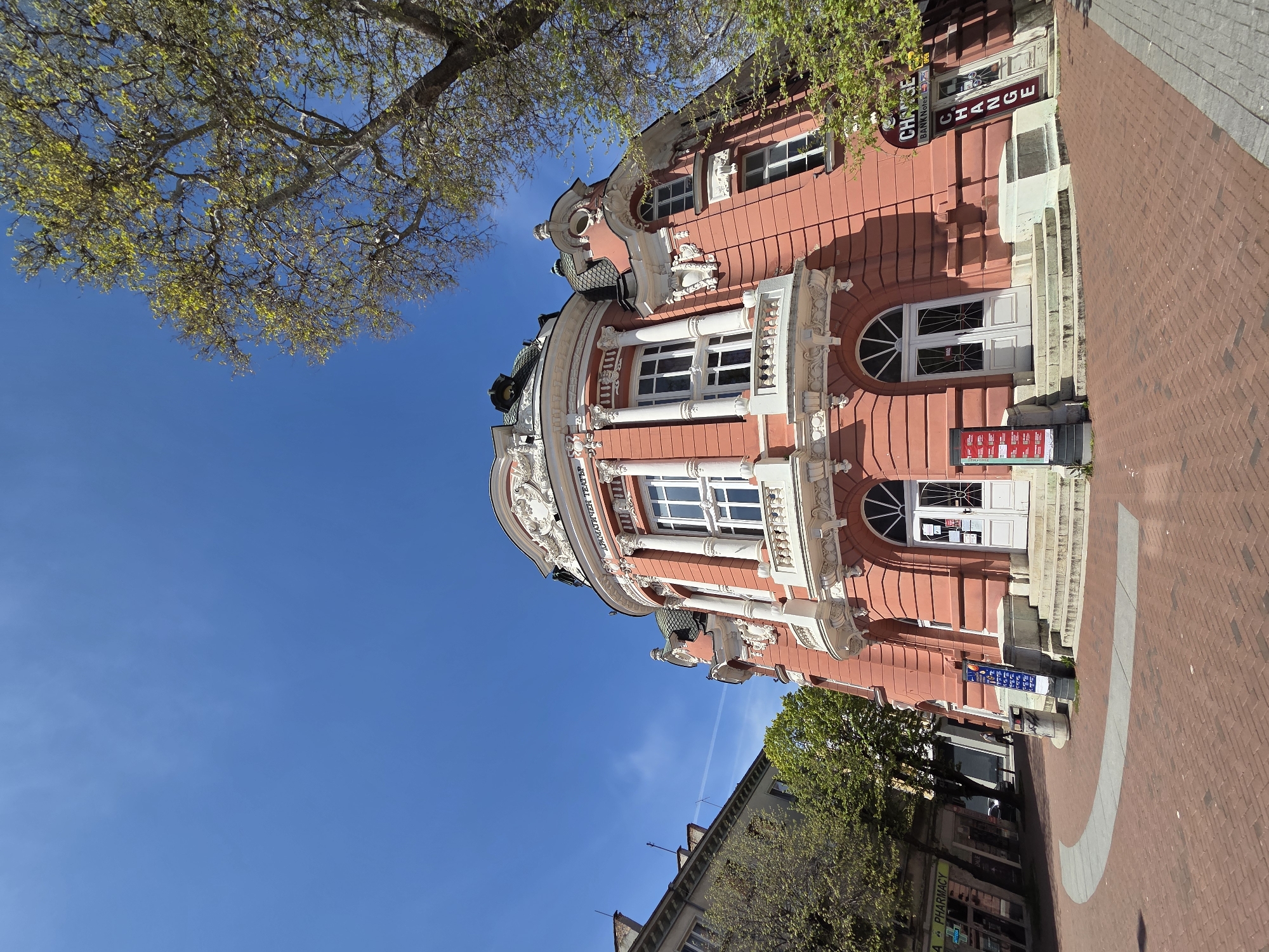 Morning scenes documented around ornate architecture in Varna, Bulgaria