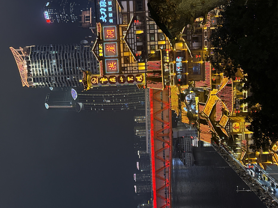 Tourists flock to illuminated Hongyadong complex in Chongqing