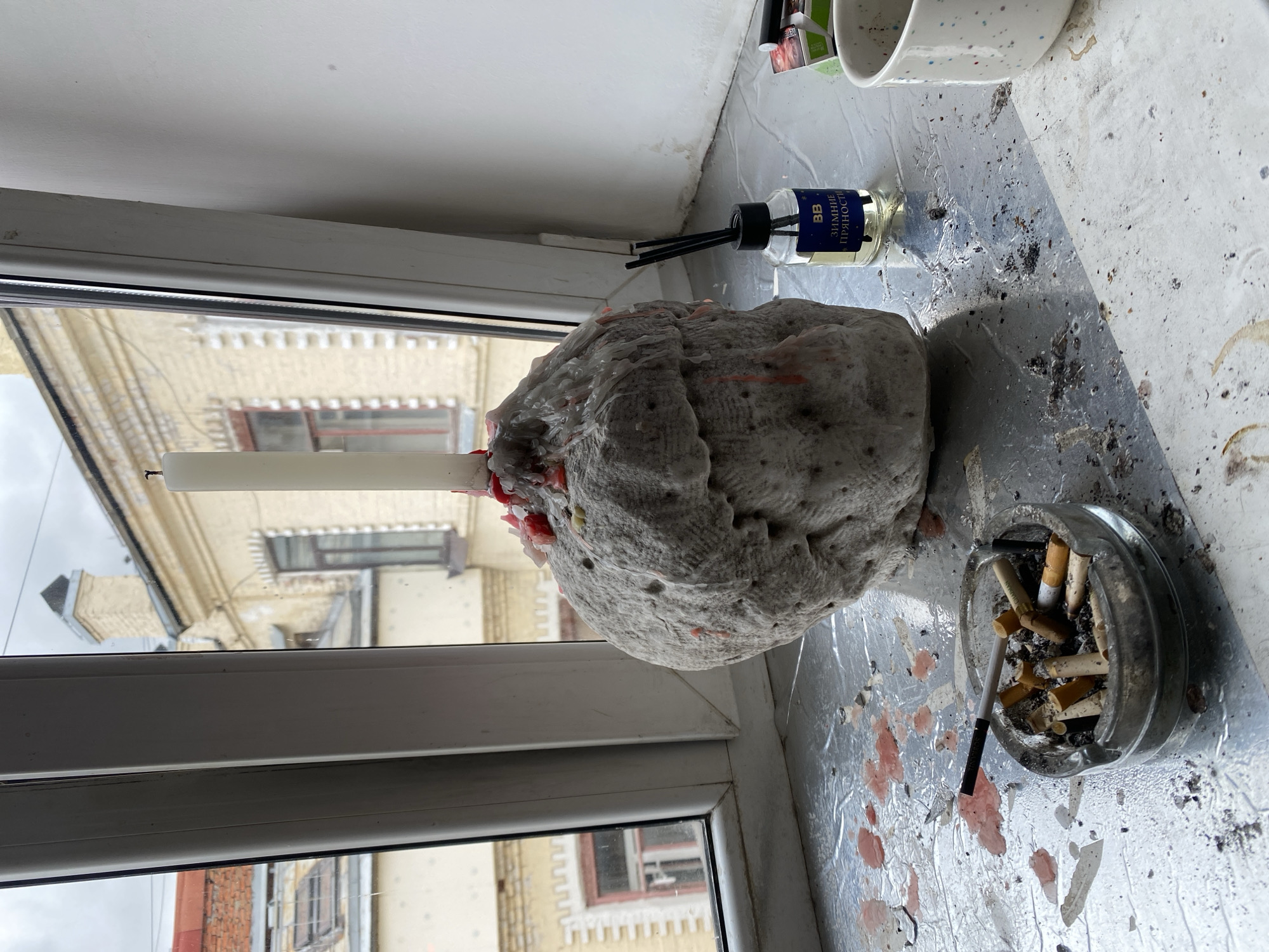 Interior scenes documented in Moscow apartment or studio space