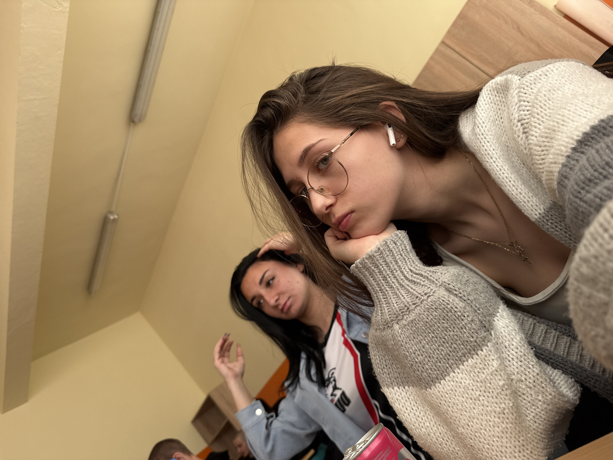 Students photographed in Sofia classroom during early morning session