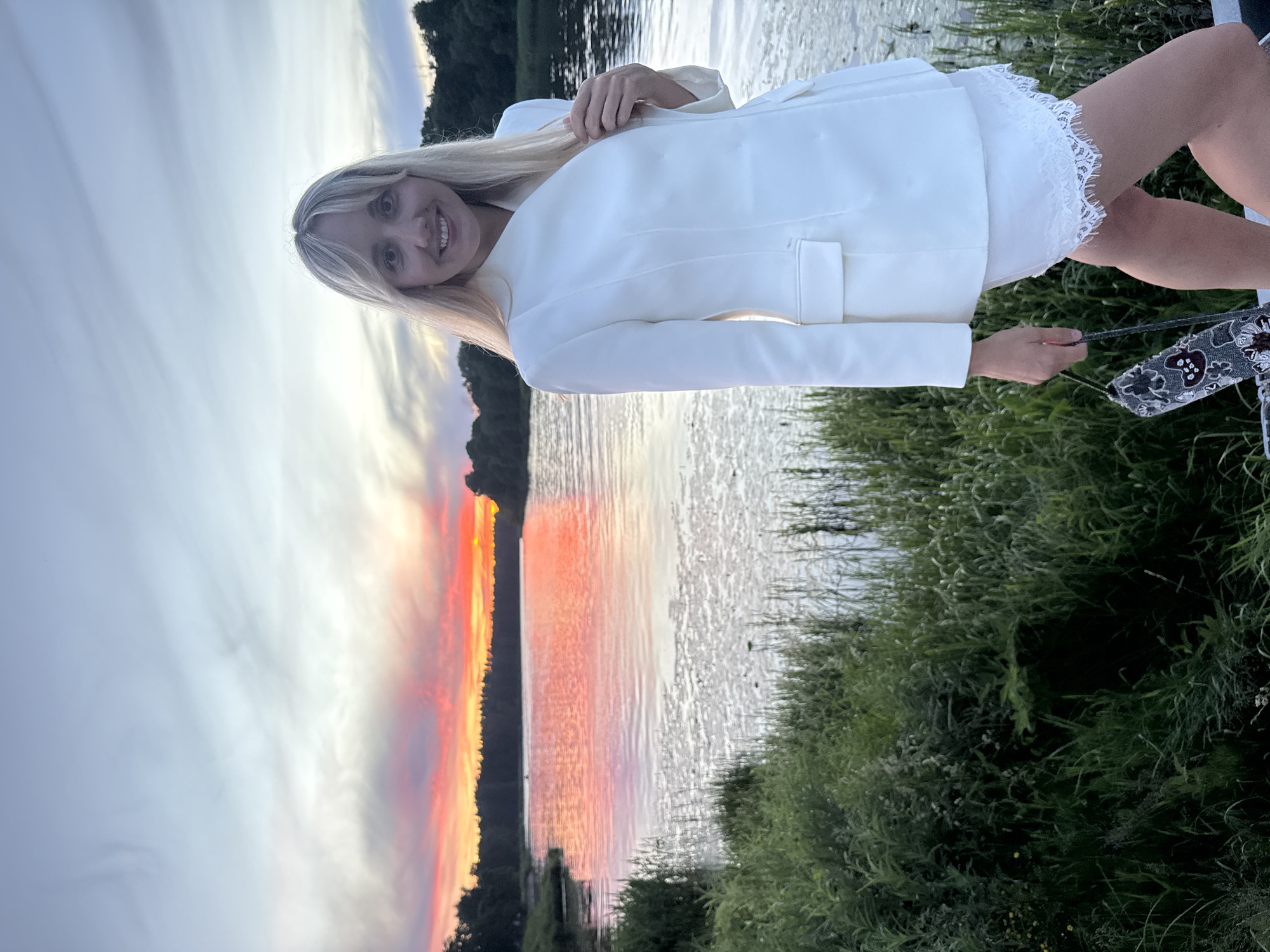 Sunset over the Gauja River in Carnikava, Latvia