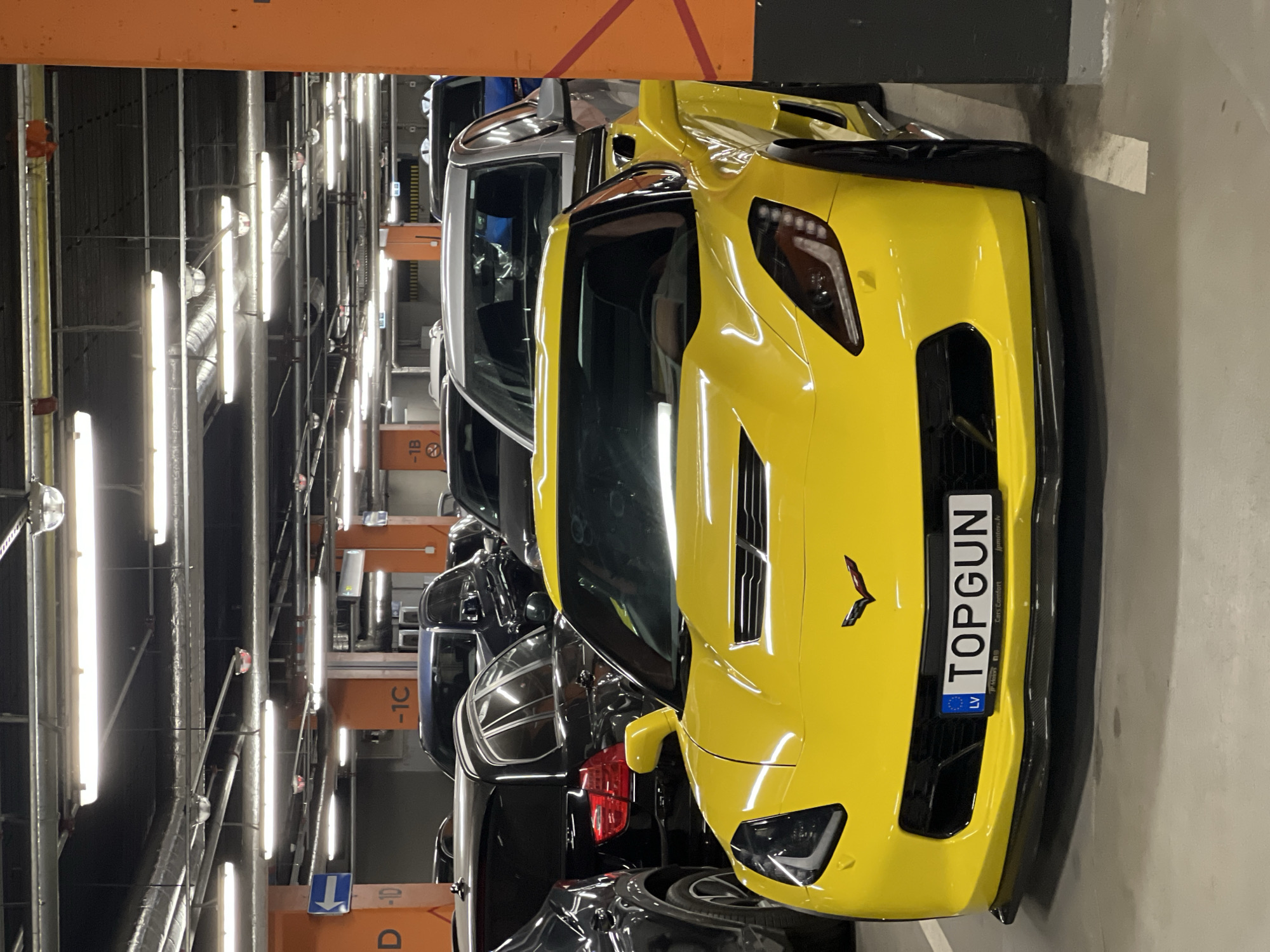 Yellow Corvette and ceramic lemons spotted in Riga