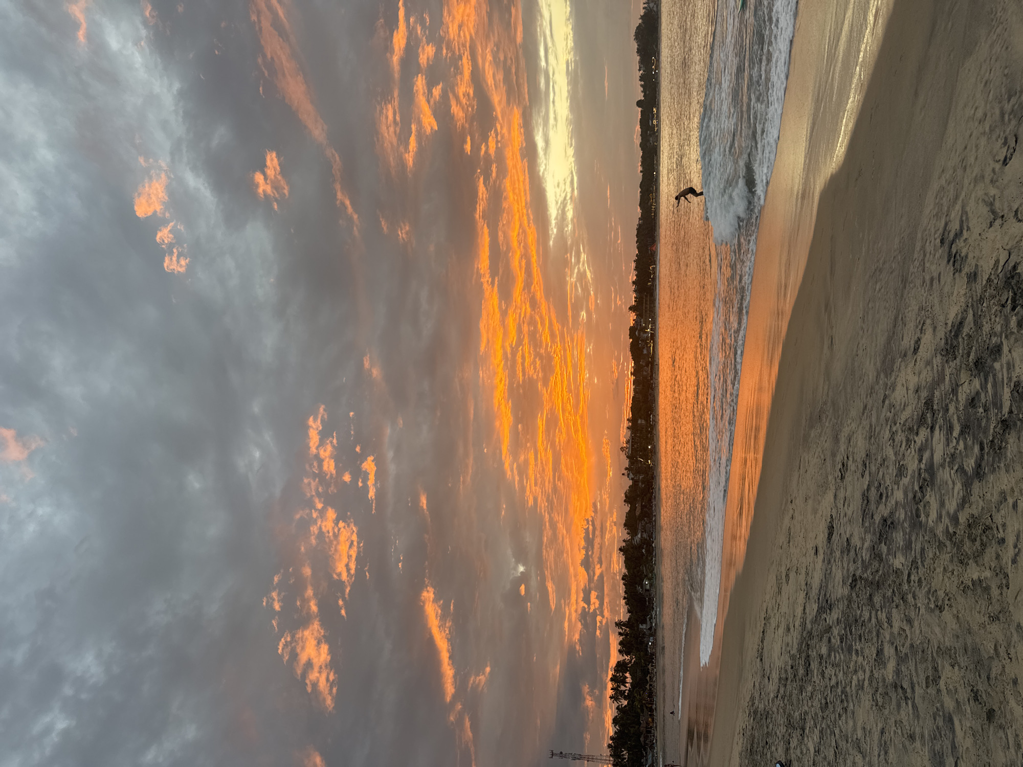 Sunset hour on the beach at Arugam Bay