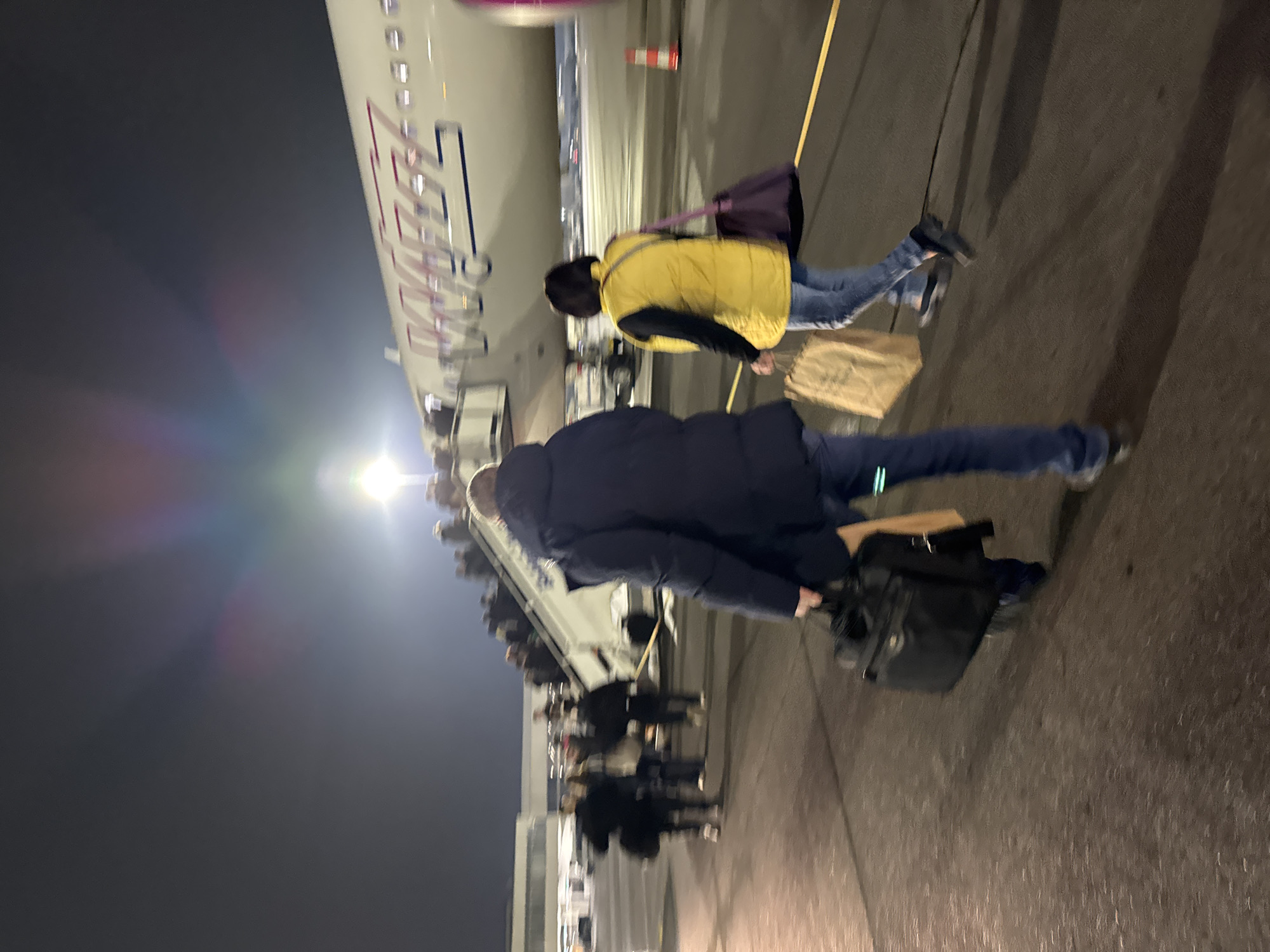 Late night airport operations captured at Sofia Airport