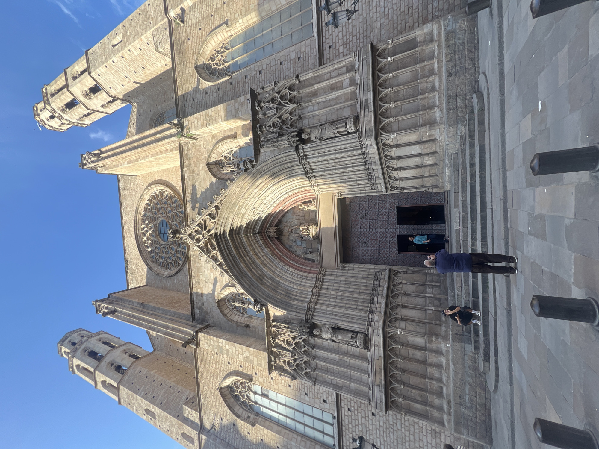 Tourist documents Barcelona Gothic quarter architecture and street scenes