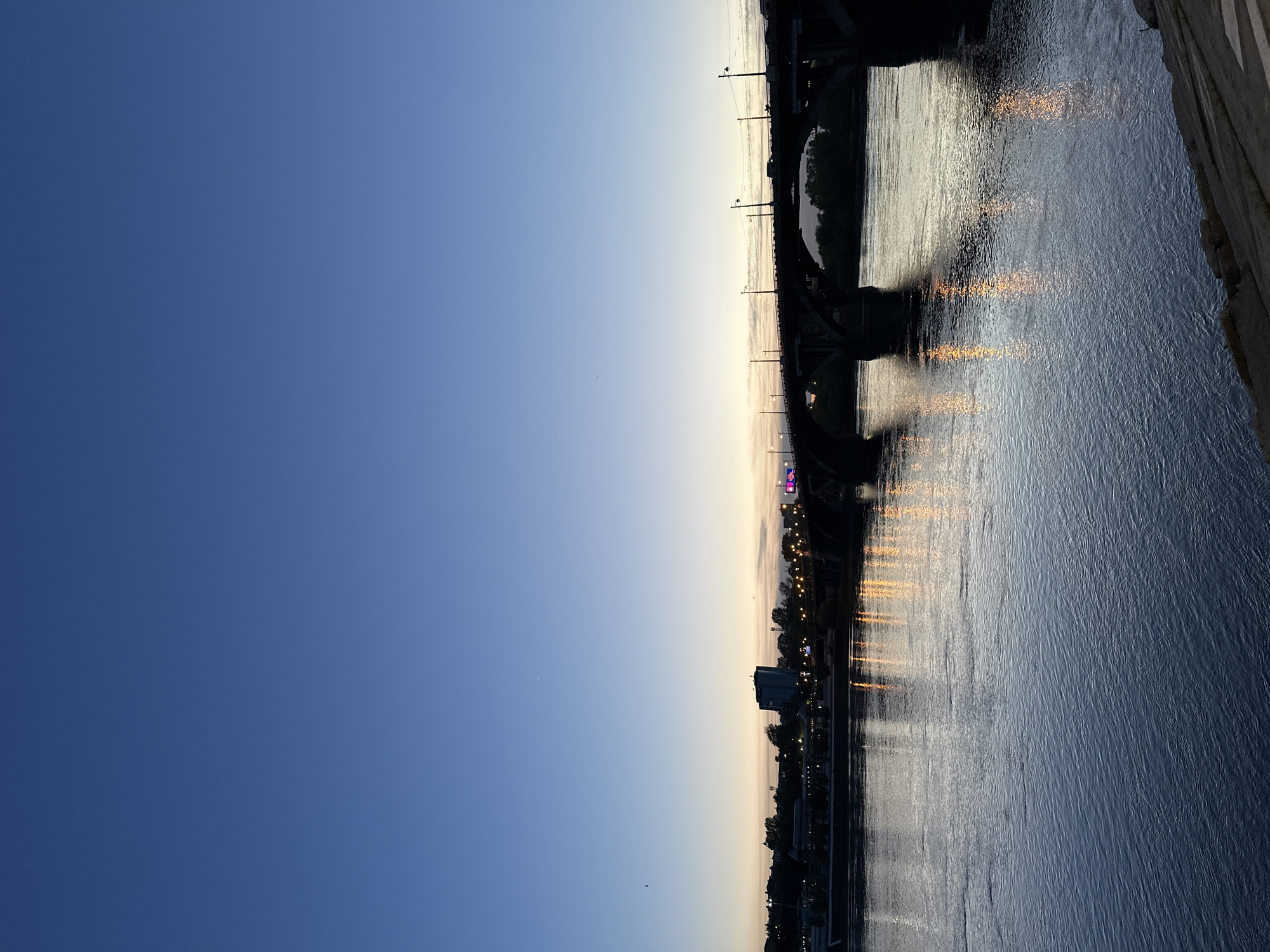 Evening scenes captured across Irkutsk's Angara River district