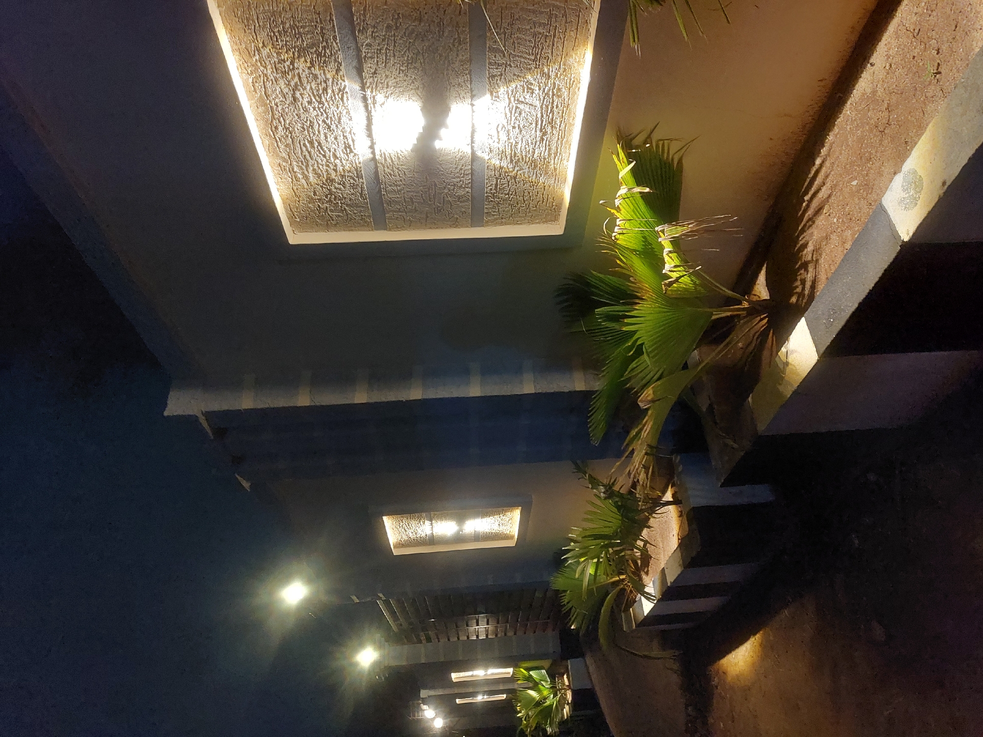 Lit pathway documented in Dar es Salaam evening