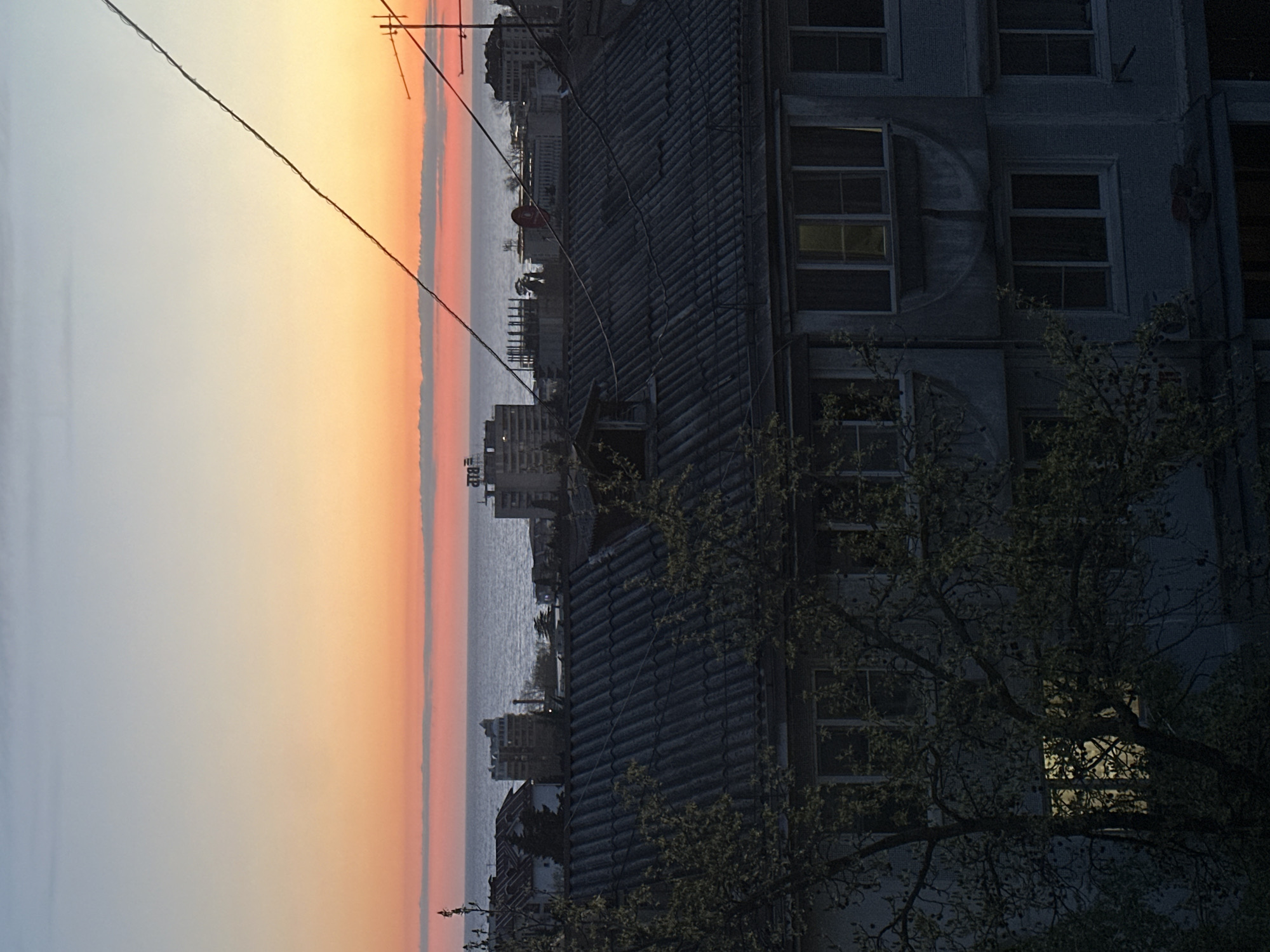 Sunset observed over Sochi coastline April 12