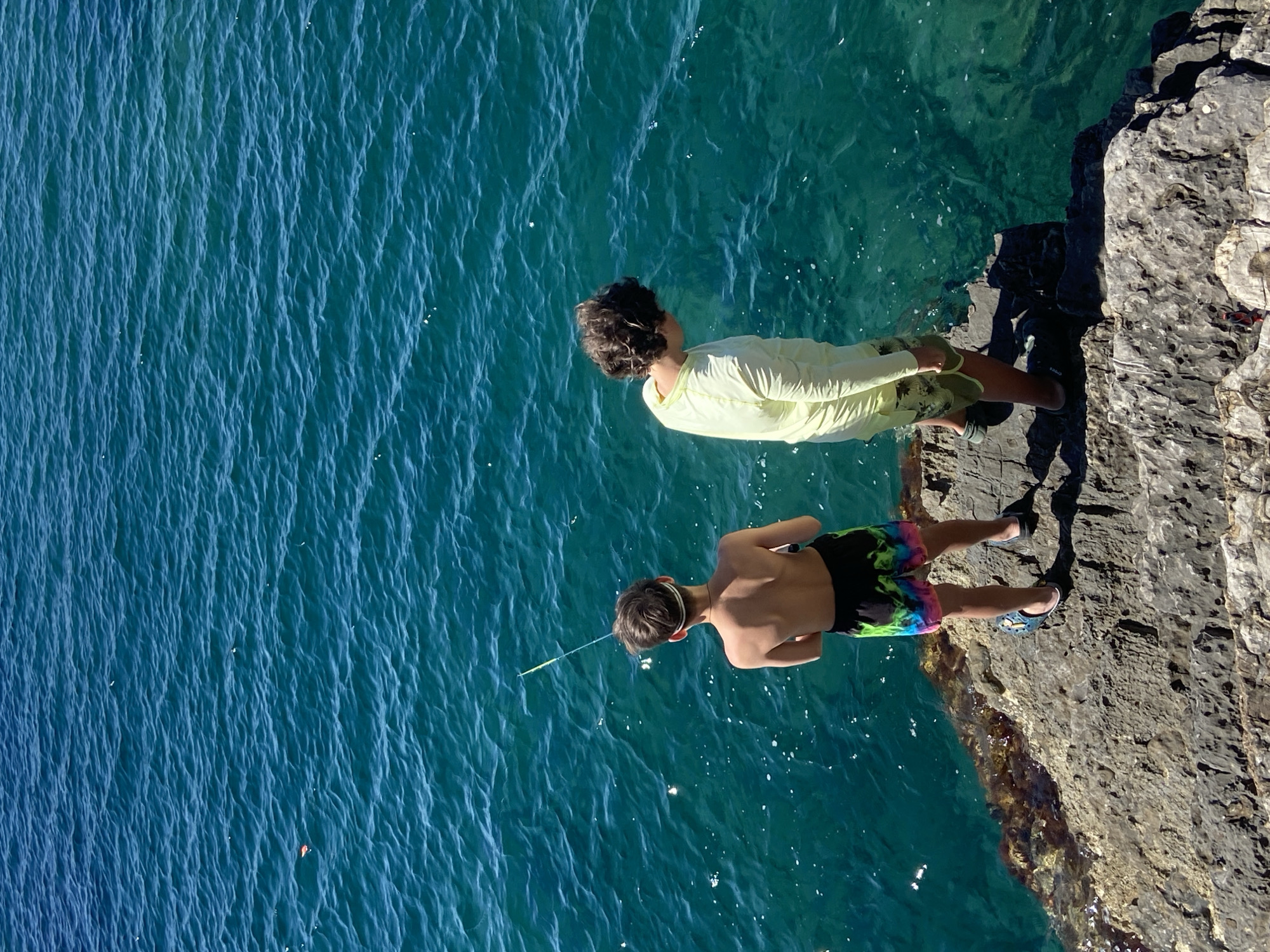 Summer morning along Budva's rocky Adriatic coastline