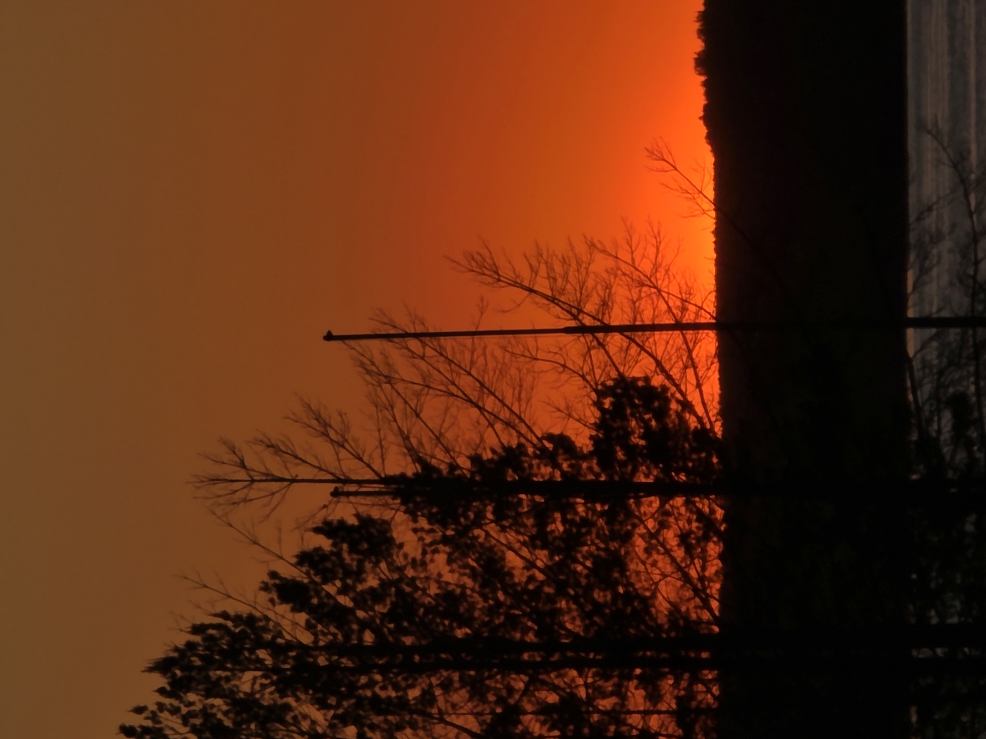 Sunset observed from multiple angles in Chaikovsky, Russia