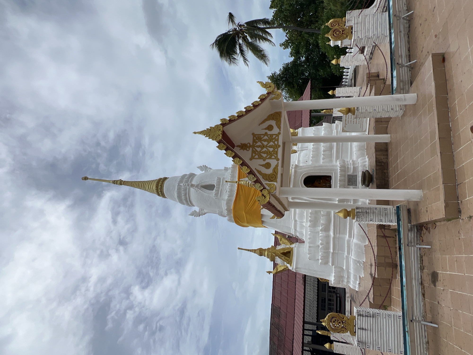 Inside a Ko Samui Buddhist temple complex and its hillside cemetery