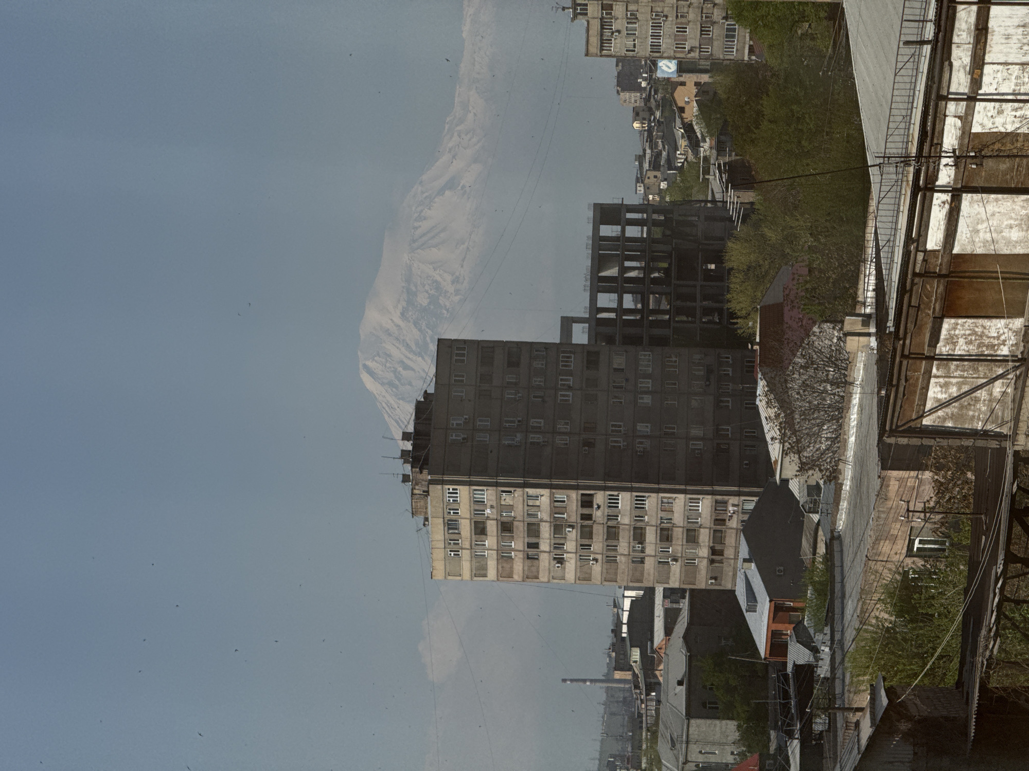 Daytime panoramic view captures Yerevan with Mount Ararat backdrop
