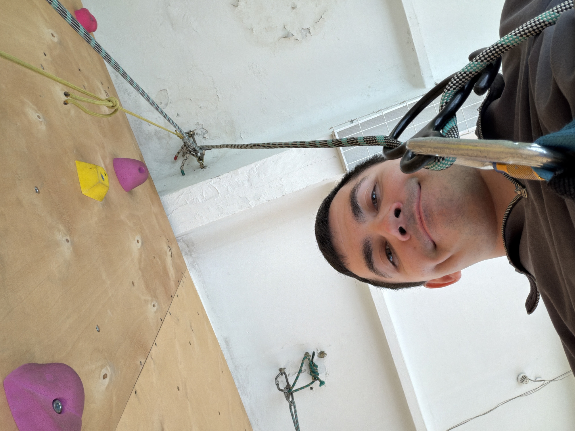Indoor rock climbing session documented in Izhevsk, Russia