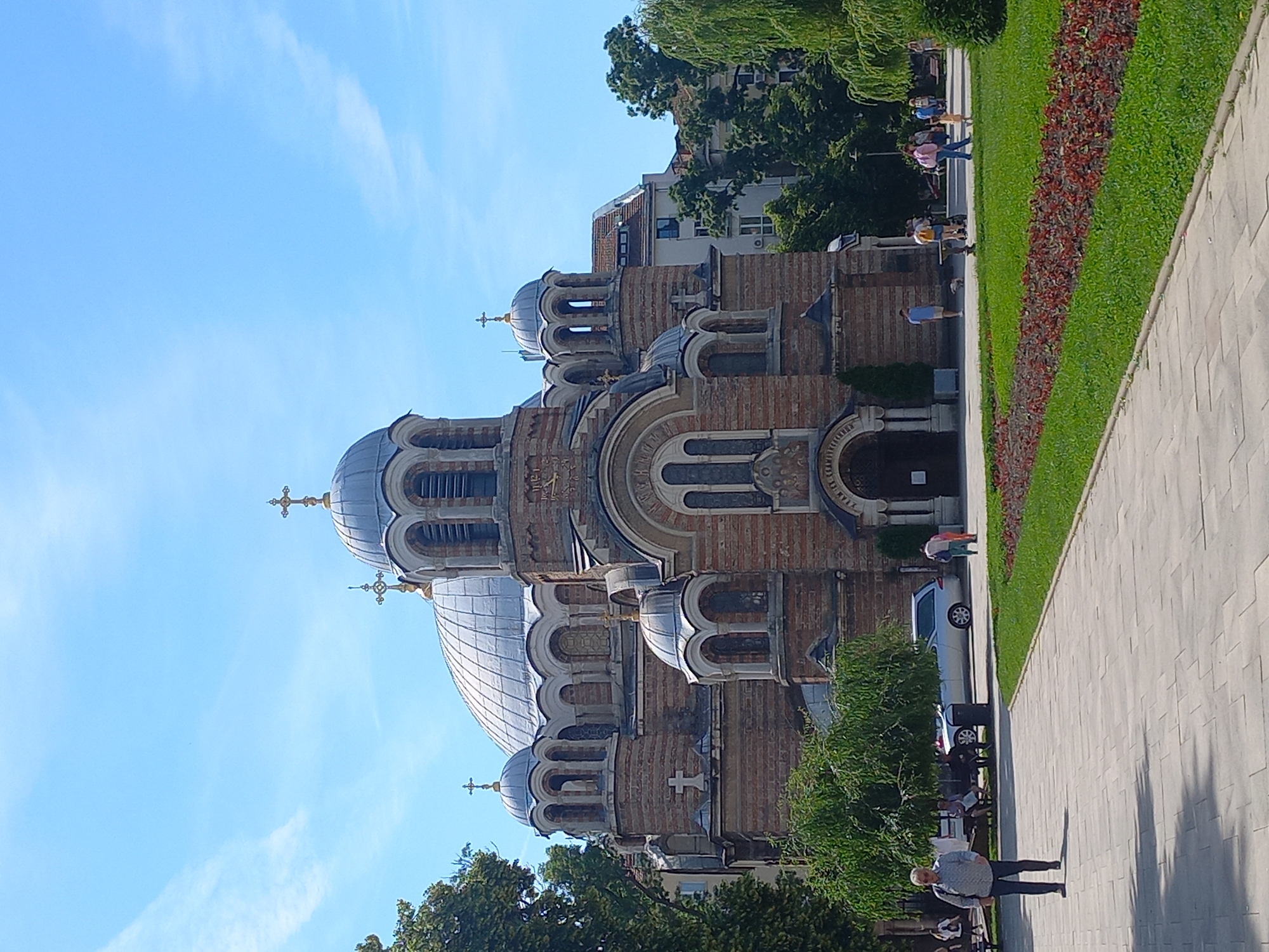 Morning scenes captured across Sofia Bulgaria during sunny June day