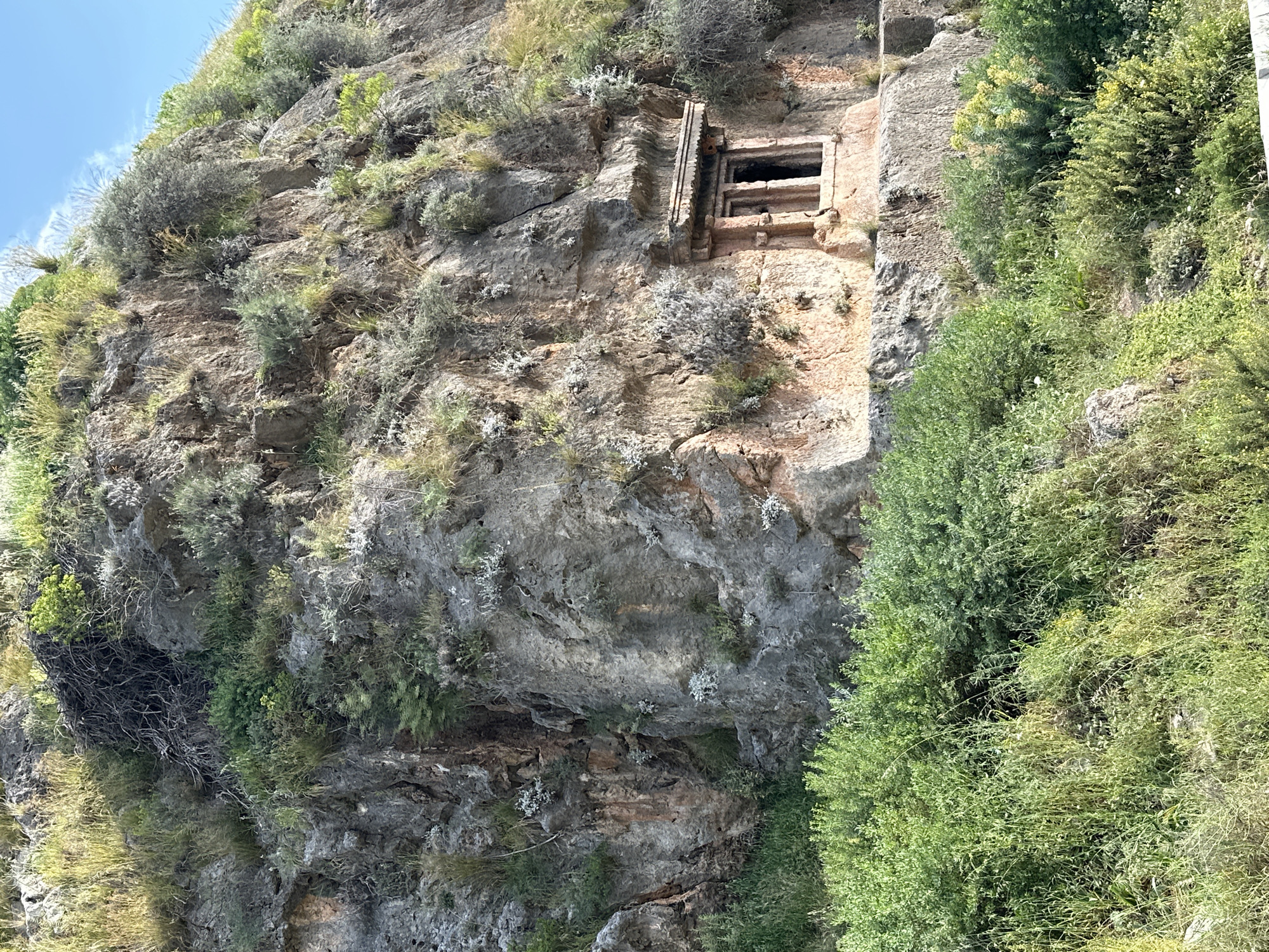 Ancient Lycian tomb photographed in Fethiye, Turkey