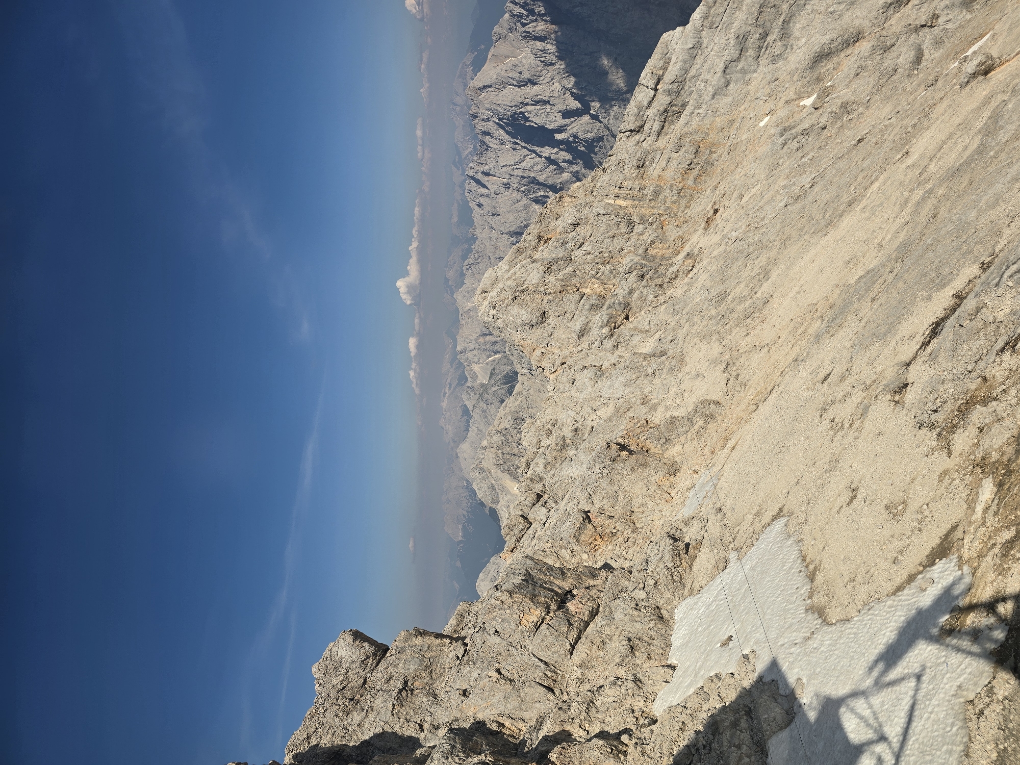 High-altitude views across the Zugspitze on a clear June day