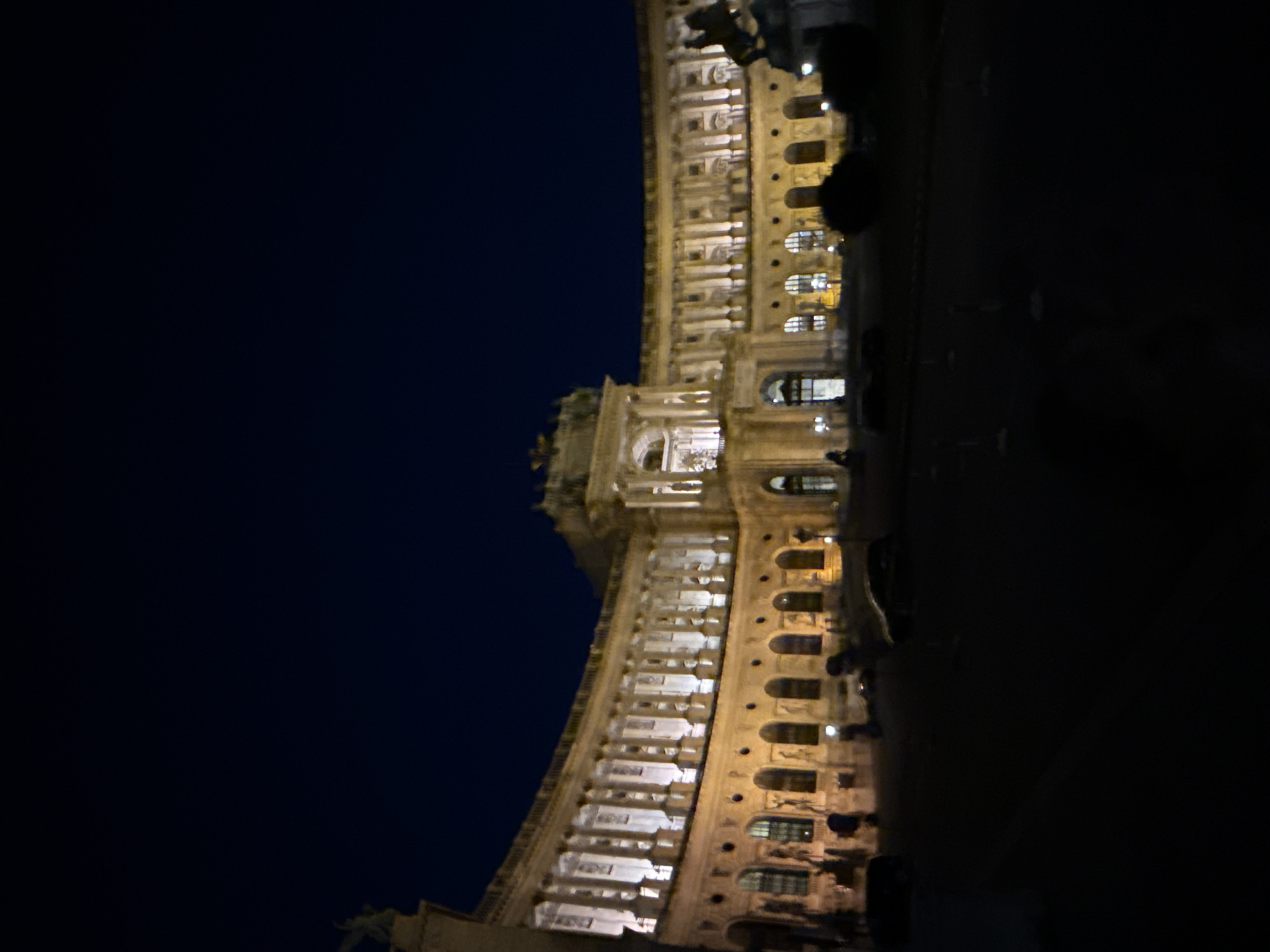 Vienna's landmark buildings illuminated on a summer evening