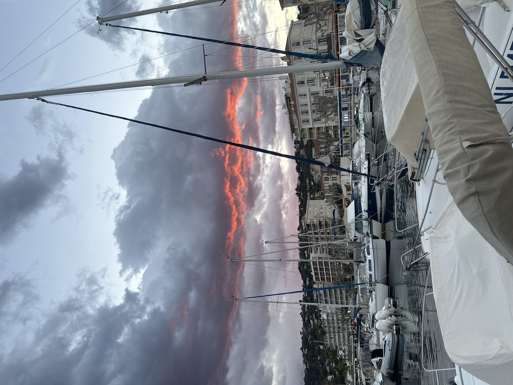 Evening marina scenes captured in Vallauris, France