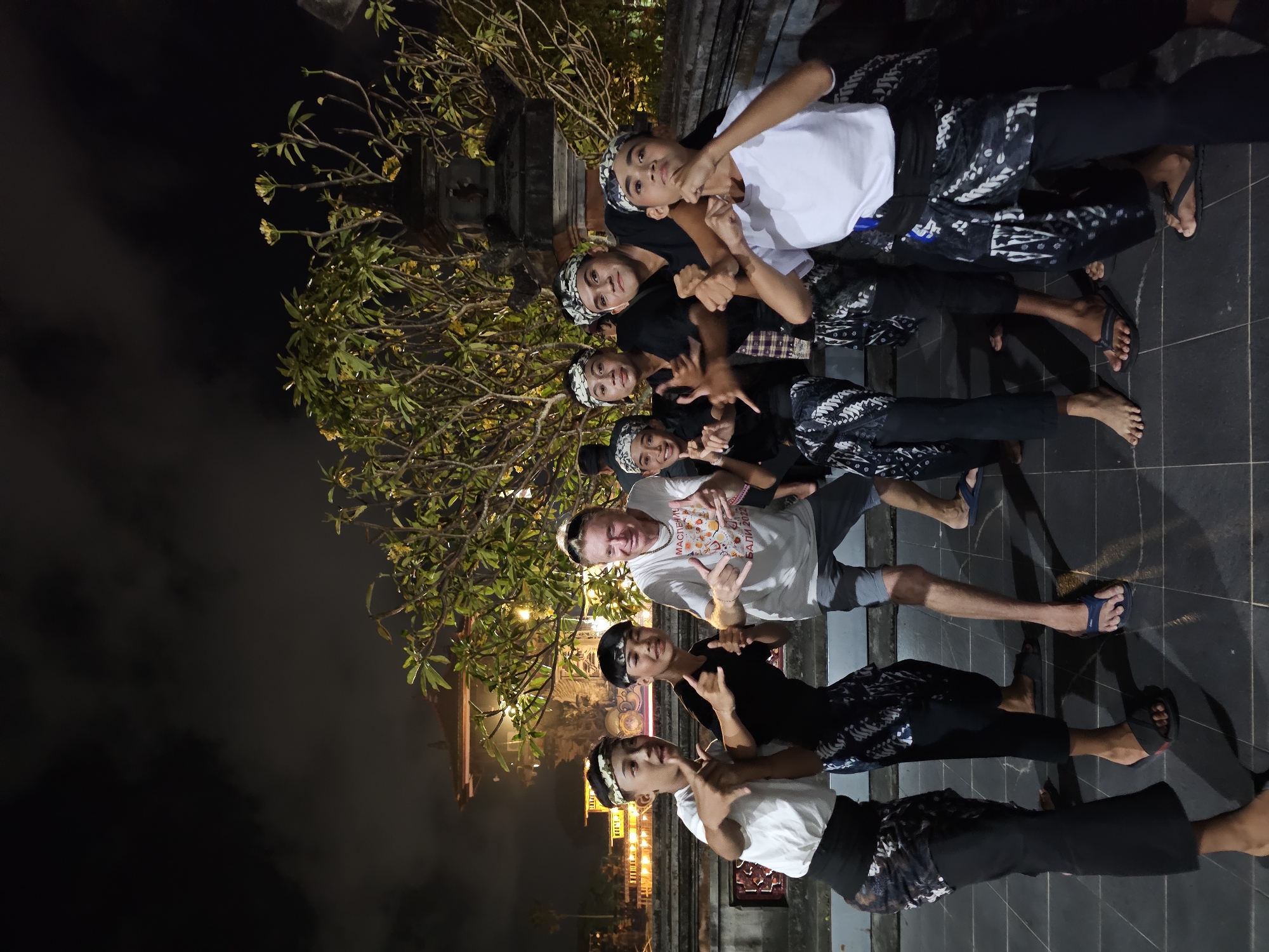 Traditional Balinese performance night in Denpasar, costumes and gamelan