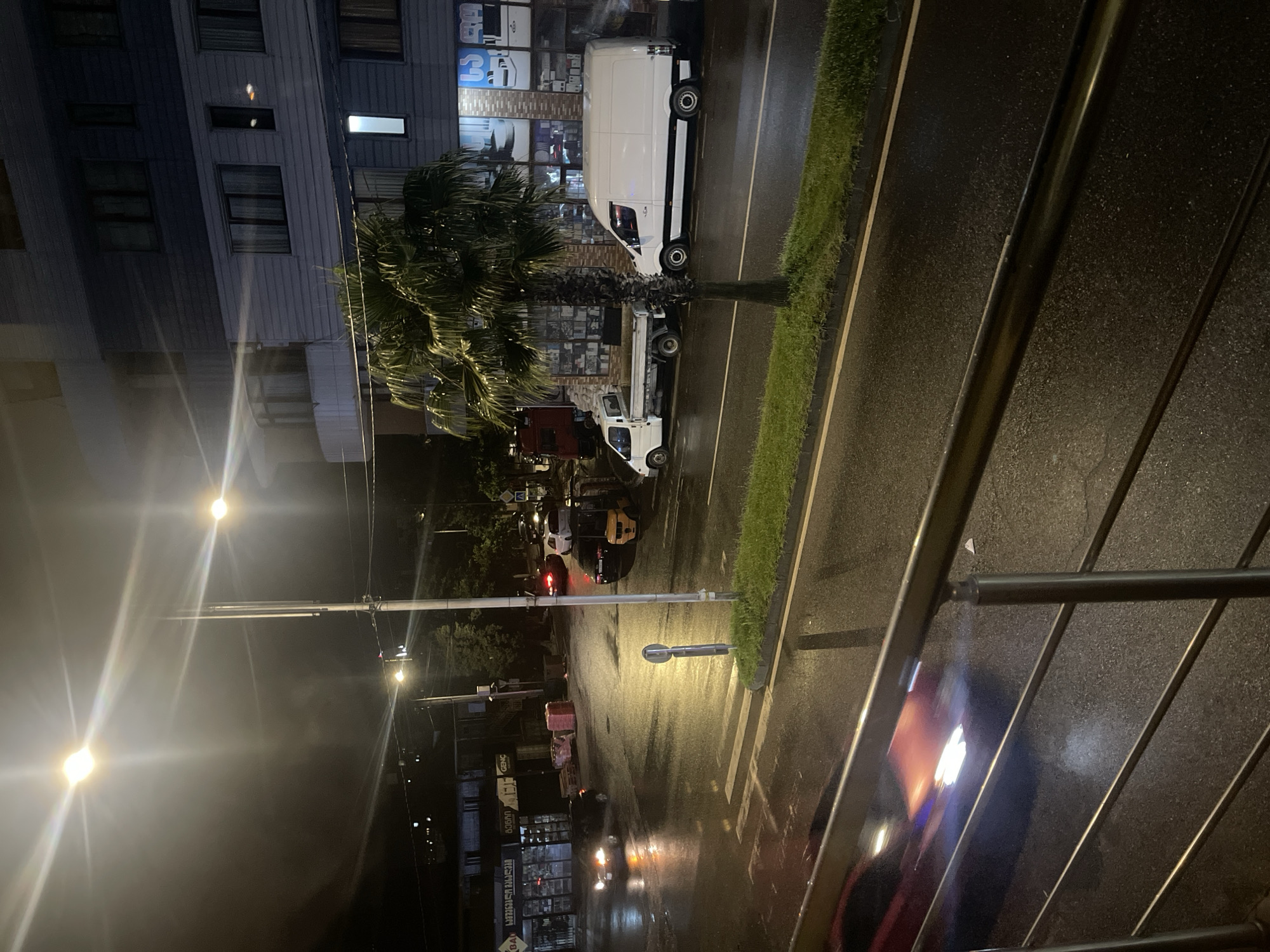 Rainy night in Batumi, indoors and out