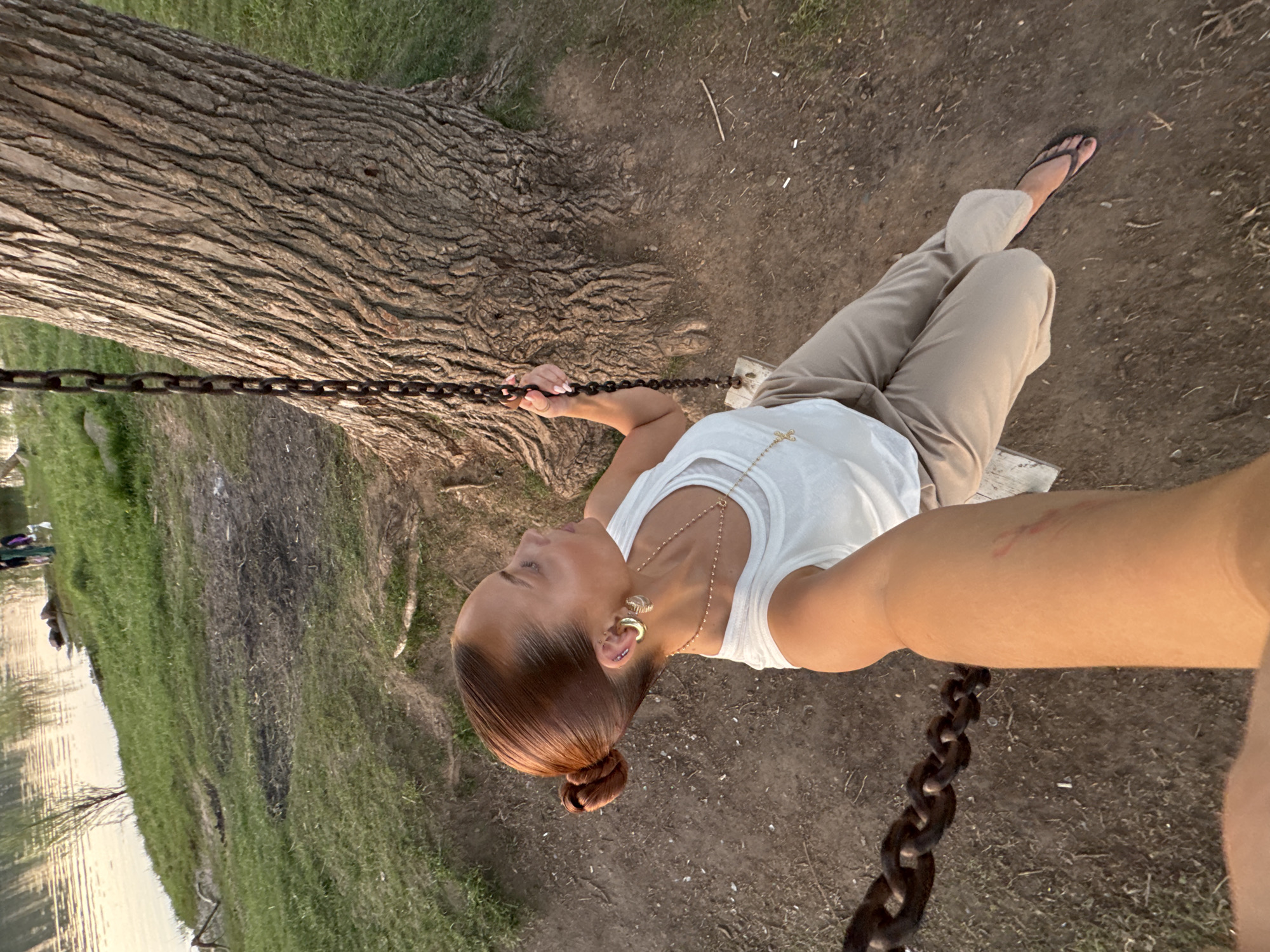 Riverside leisure activities observed in Chaikovsky, Russia park