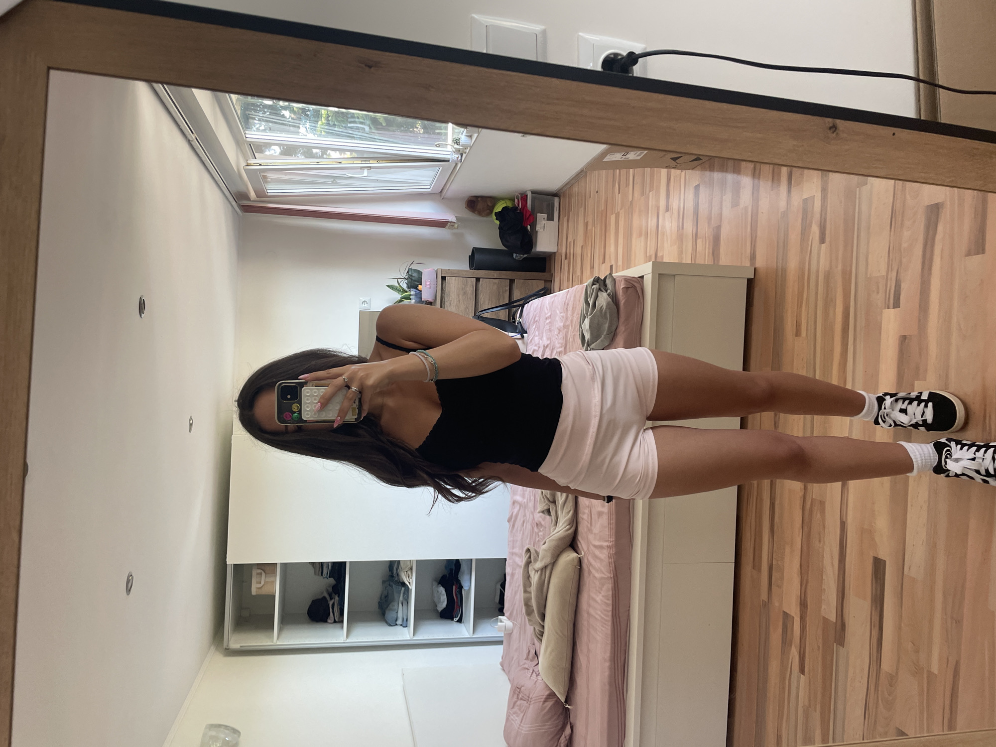 Mirror selfie session in Varna bedroom