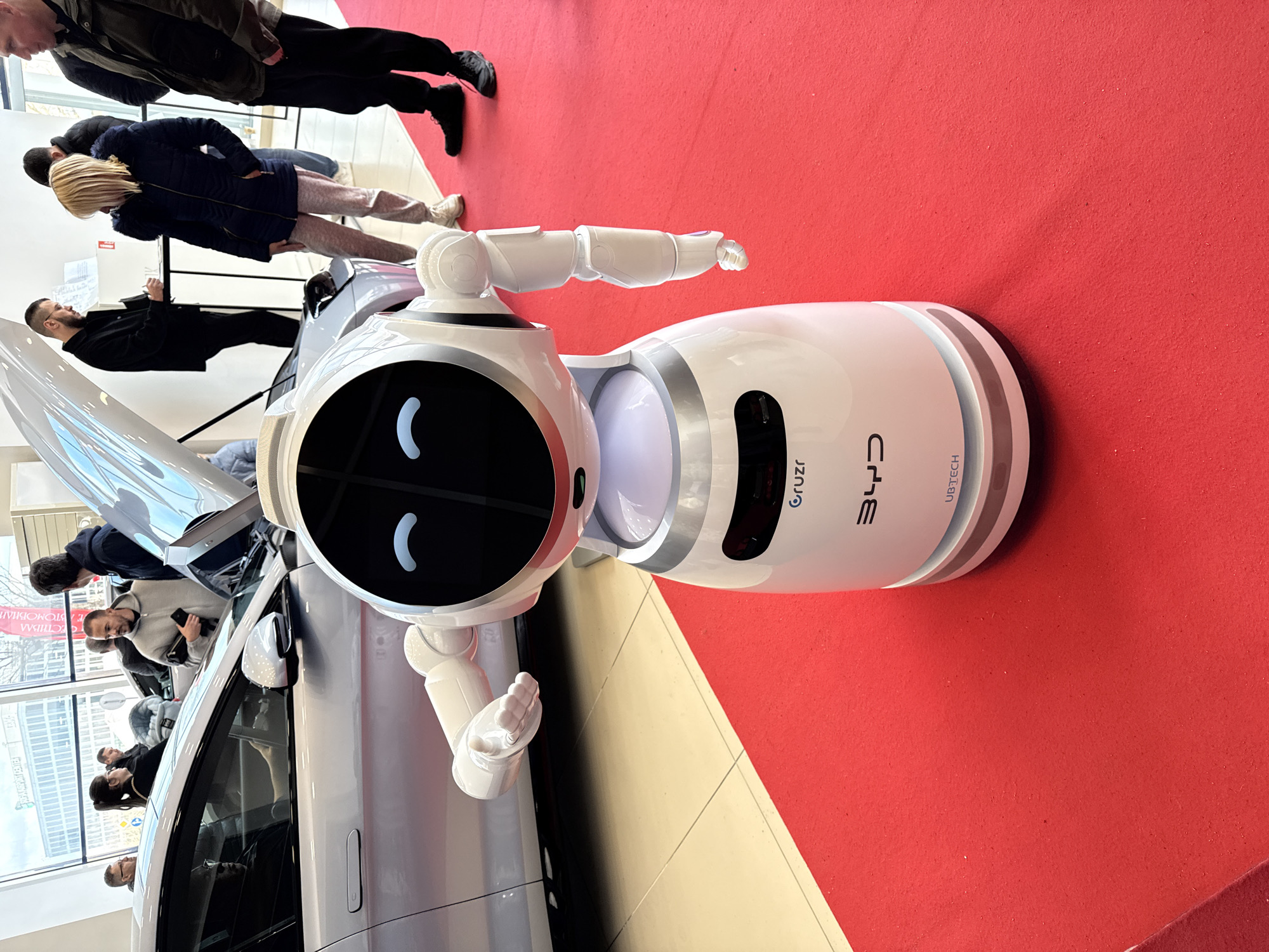 Robot demonstrates at Sofia exhibition showroom
