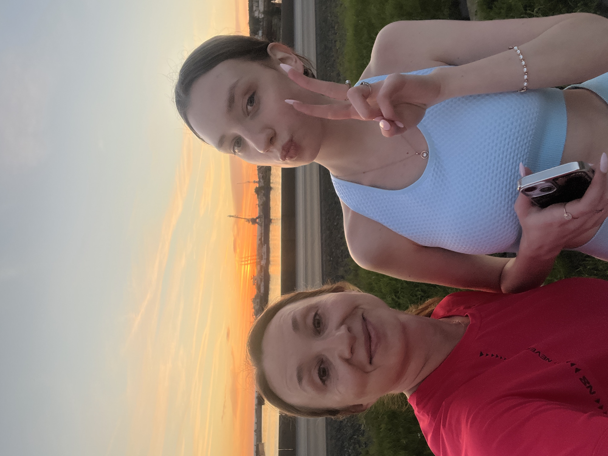 Sunset along the Kama River waterfront in Chaikovsky