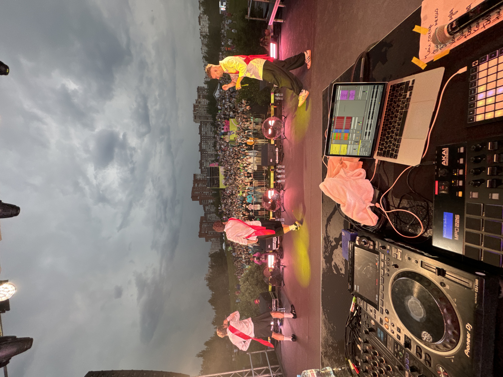 Outdoor music festival with live performances in Saint Petersburg
